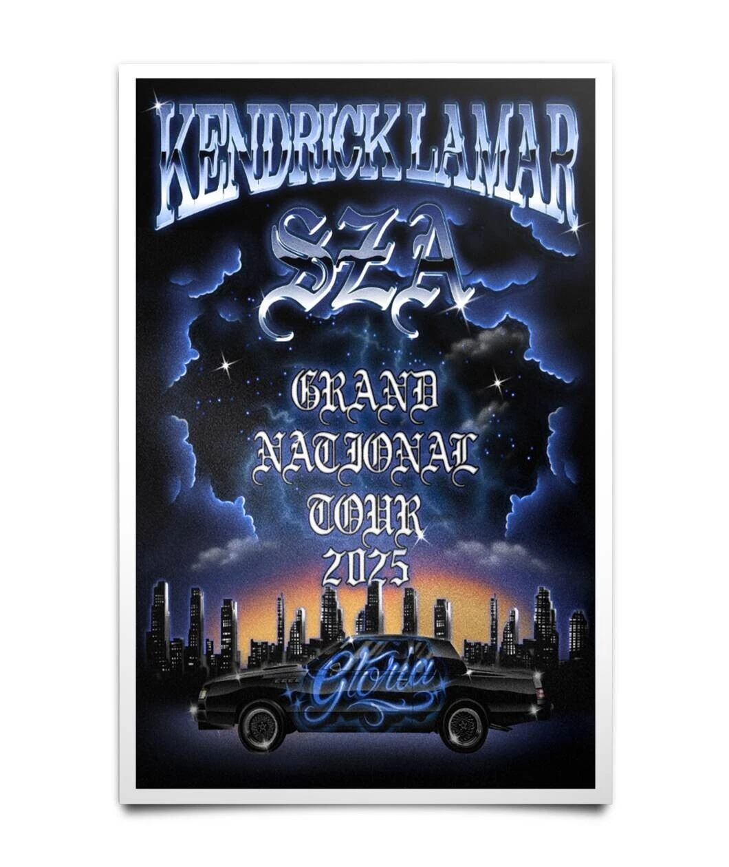 Kendrick Lamar And Sza Grand National Tour 2025 Poster