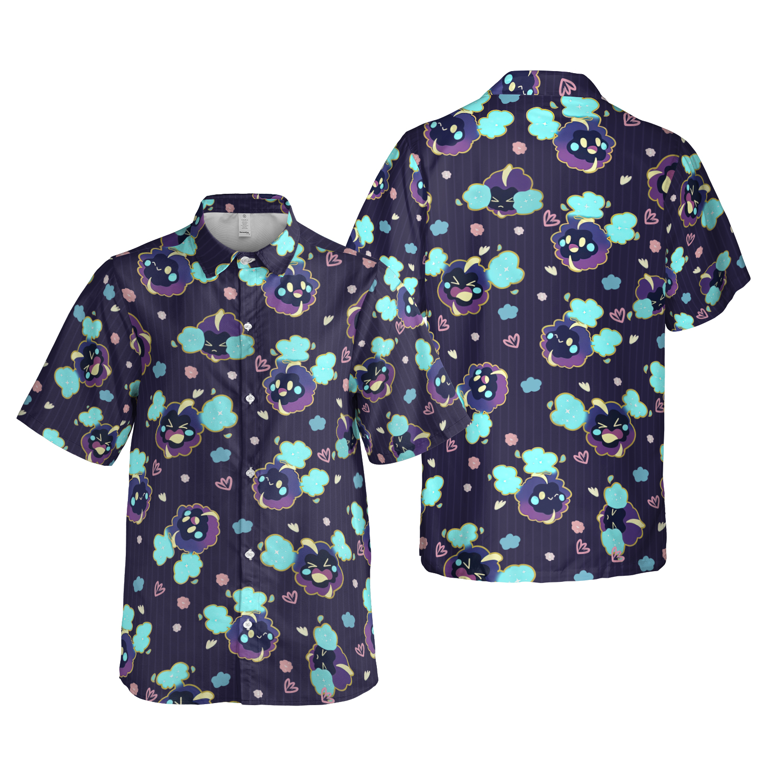 Cosmog Hawaiian Button-up Shirt Psychic Cosmog Shirt And Short