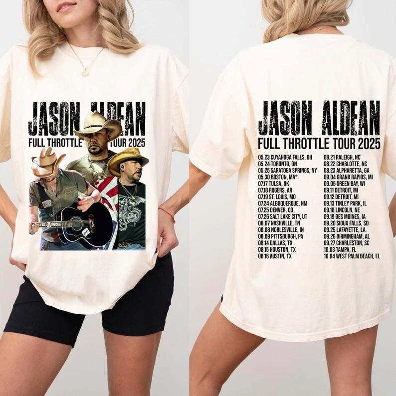 Jason Aldean Full Throttle Tour 2025 T-shirt