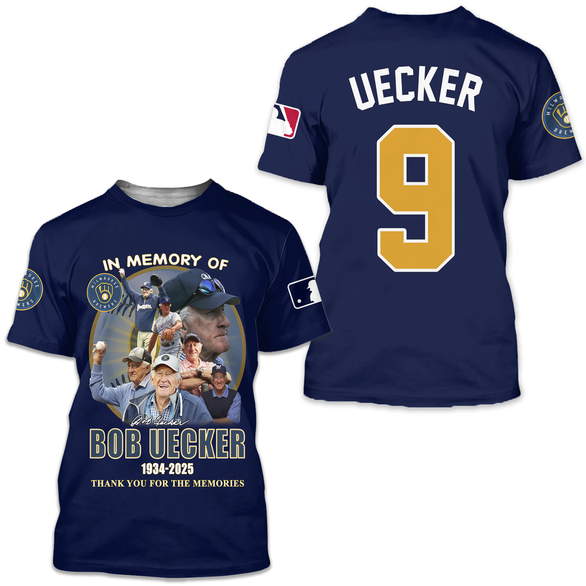 In Memories Of Bob Uecker 1934-2025 3d T-shirt