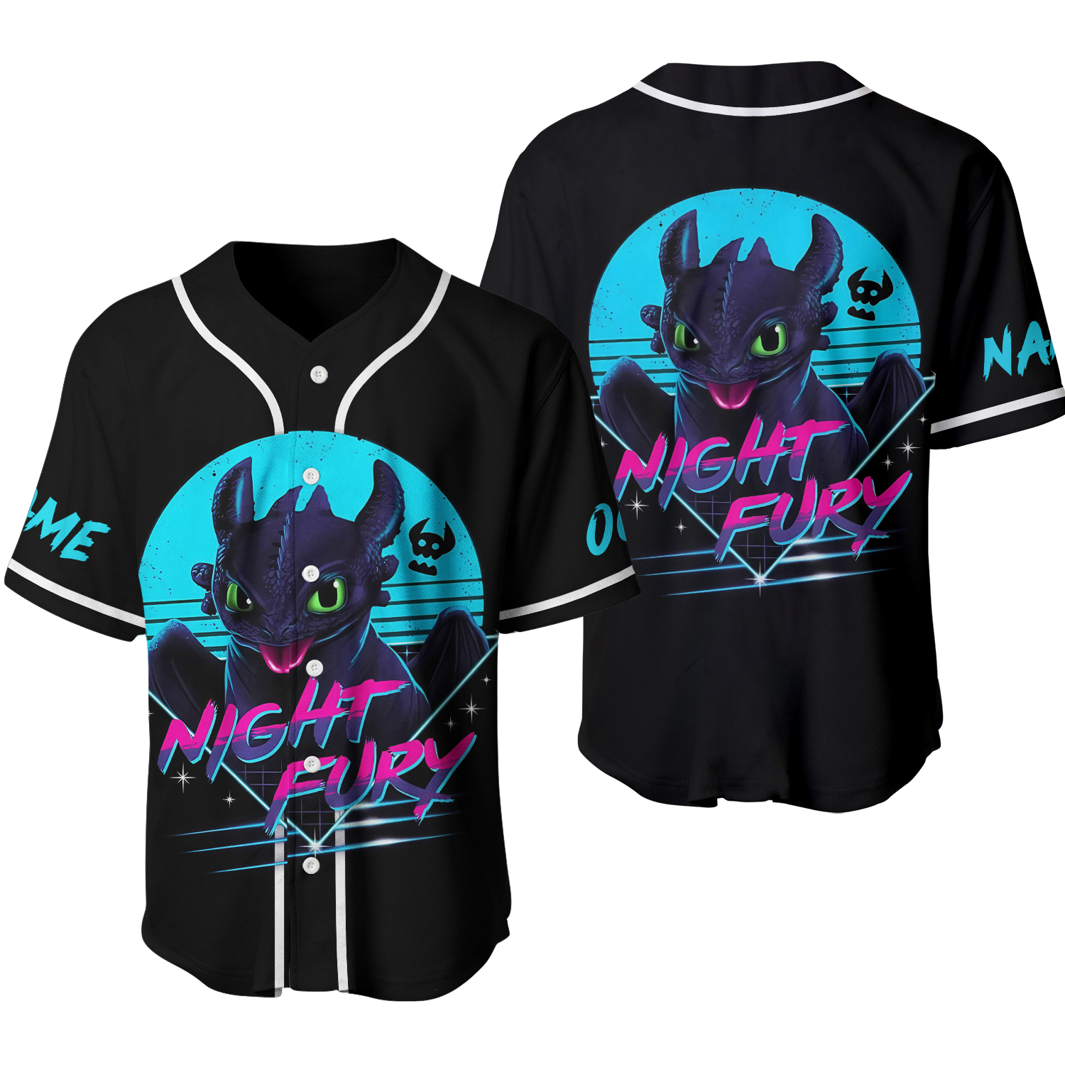 Night Fury Baseball Jersey, Custom Toothless