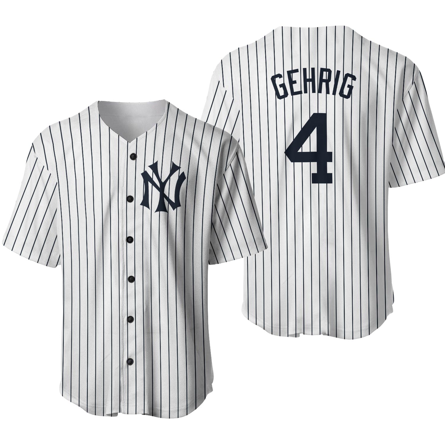 Lou Gehrig Player Baseball Jersey, Player Custom Jersey