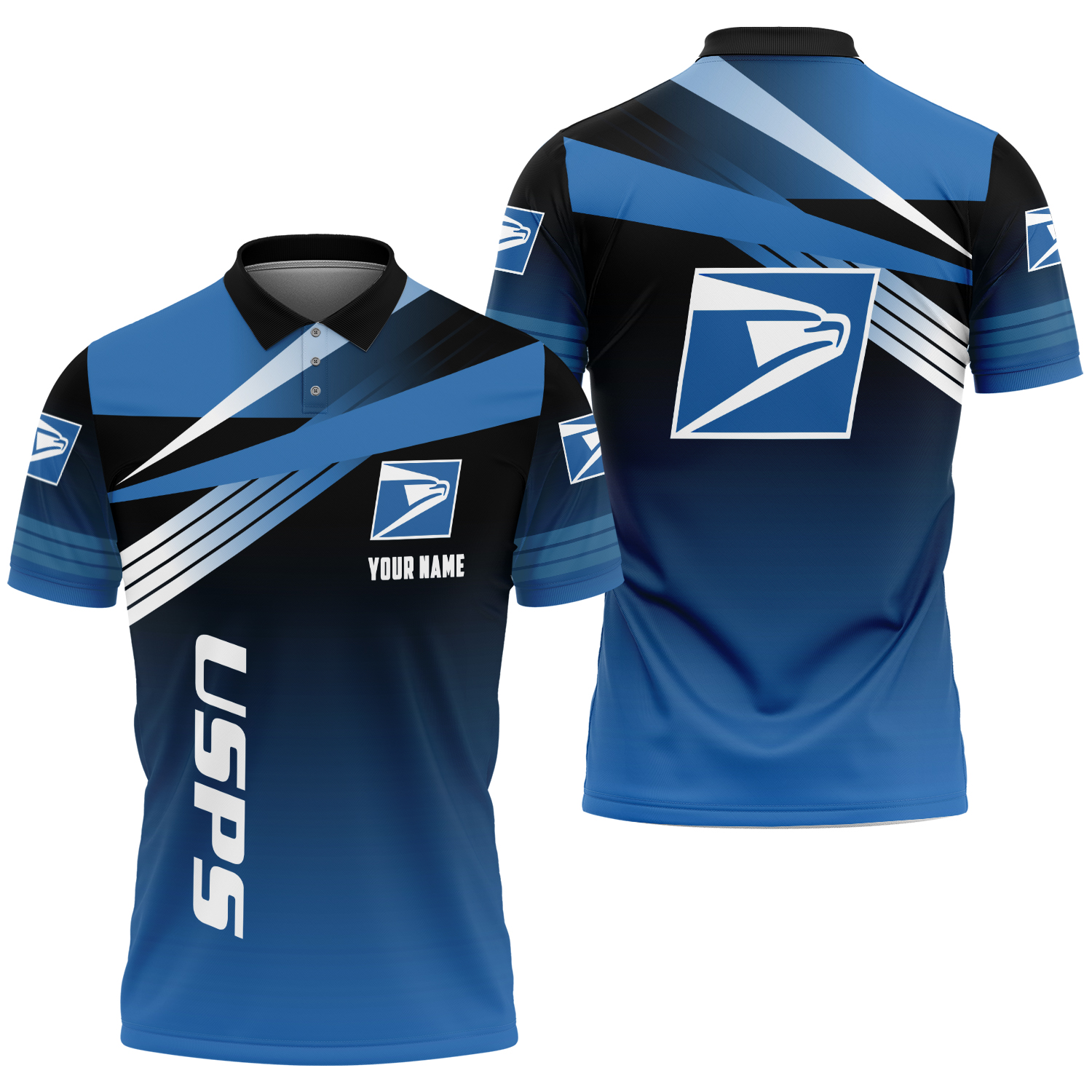 Personalized Postal Service Polo Shirt, United Sps 3d Printed Polo Shirt