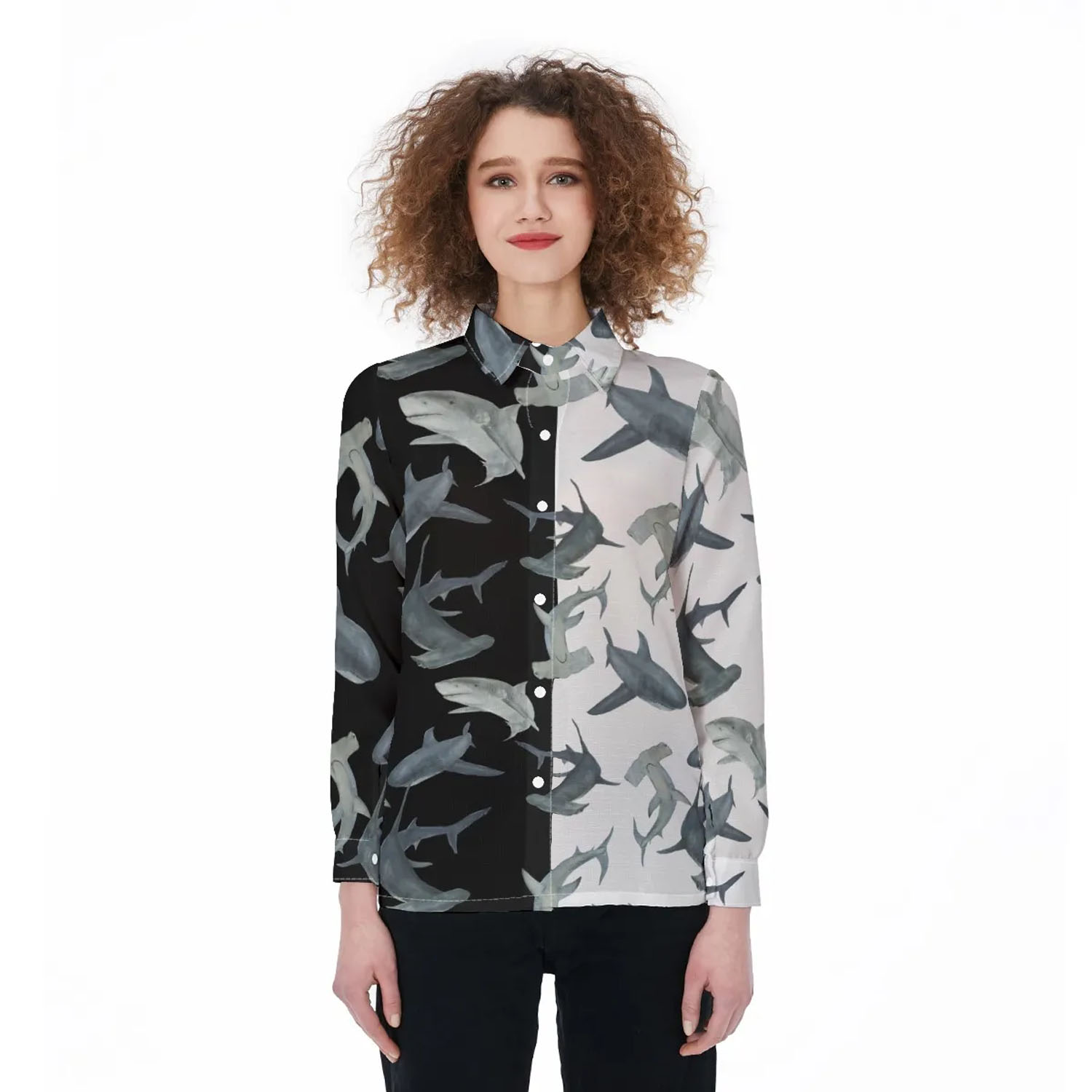 Ocean Sharks Women Blouses Shirt