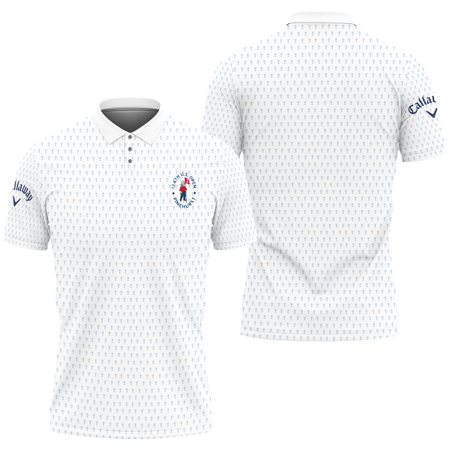 124th U.s. Open Pinehurst Golf Polo Shirt Callaway Cup Pastel Blue Polo Shirt