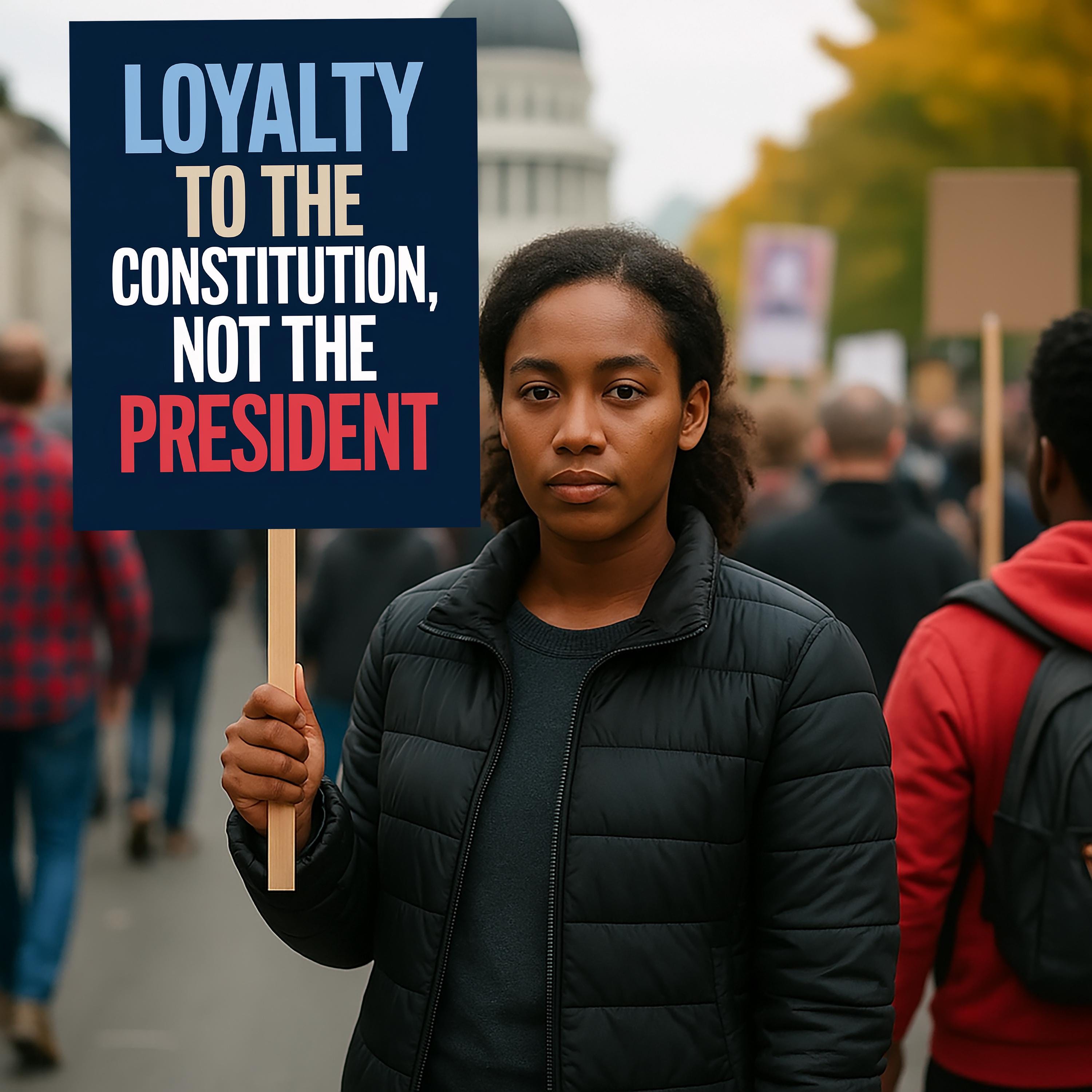 Loyalty To Constitution Resist Protest Sign , Anti-trump Protest Sign