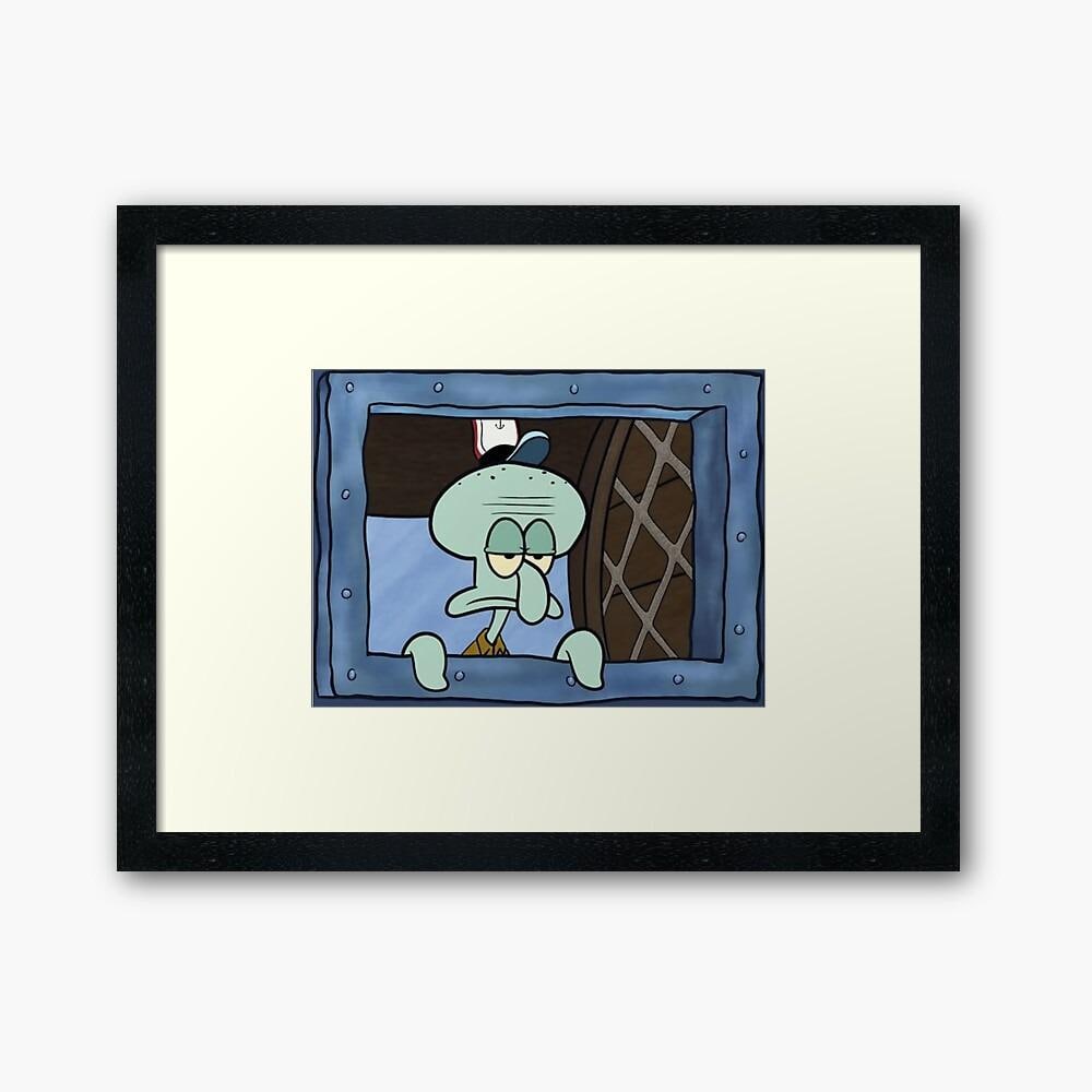 Squidward Window Poster Funny Poster