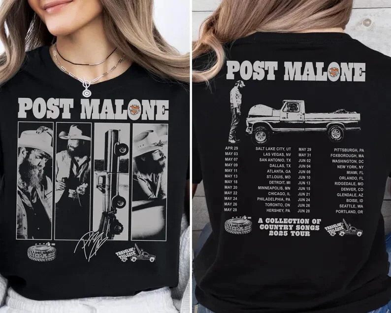 Posty 2025 Tour, Post Malone  Shirt, Post Malone Tour  T-shirt