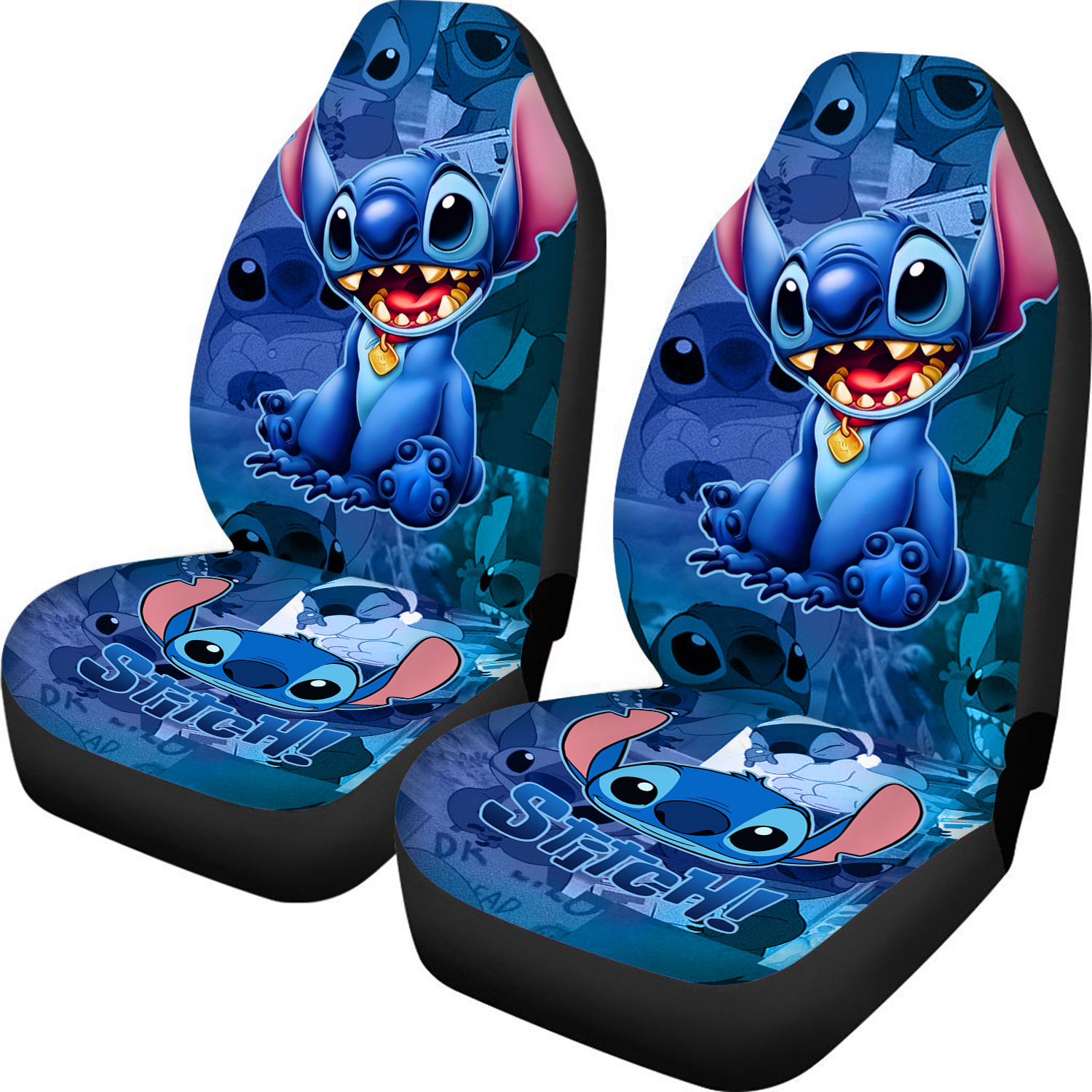 Stitchh Car Seat Cover, Lilo And Stitchh Car Decor, Disneyyy Car Seat Covers, Seat Covers For Car, Cartoon Movie Auto Seat Cover