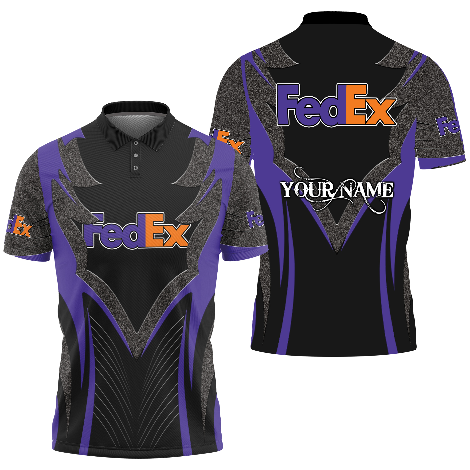 Personalized Fedex Polo Shirt, Fedex Ground 3d Printed Polo Shirt