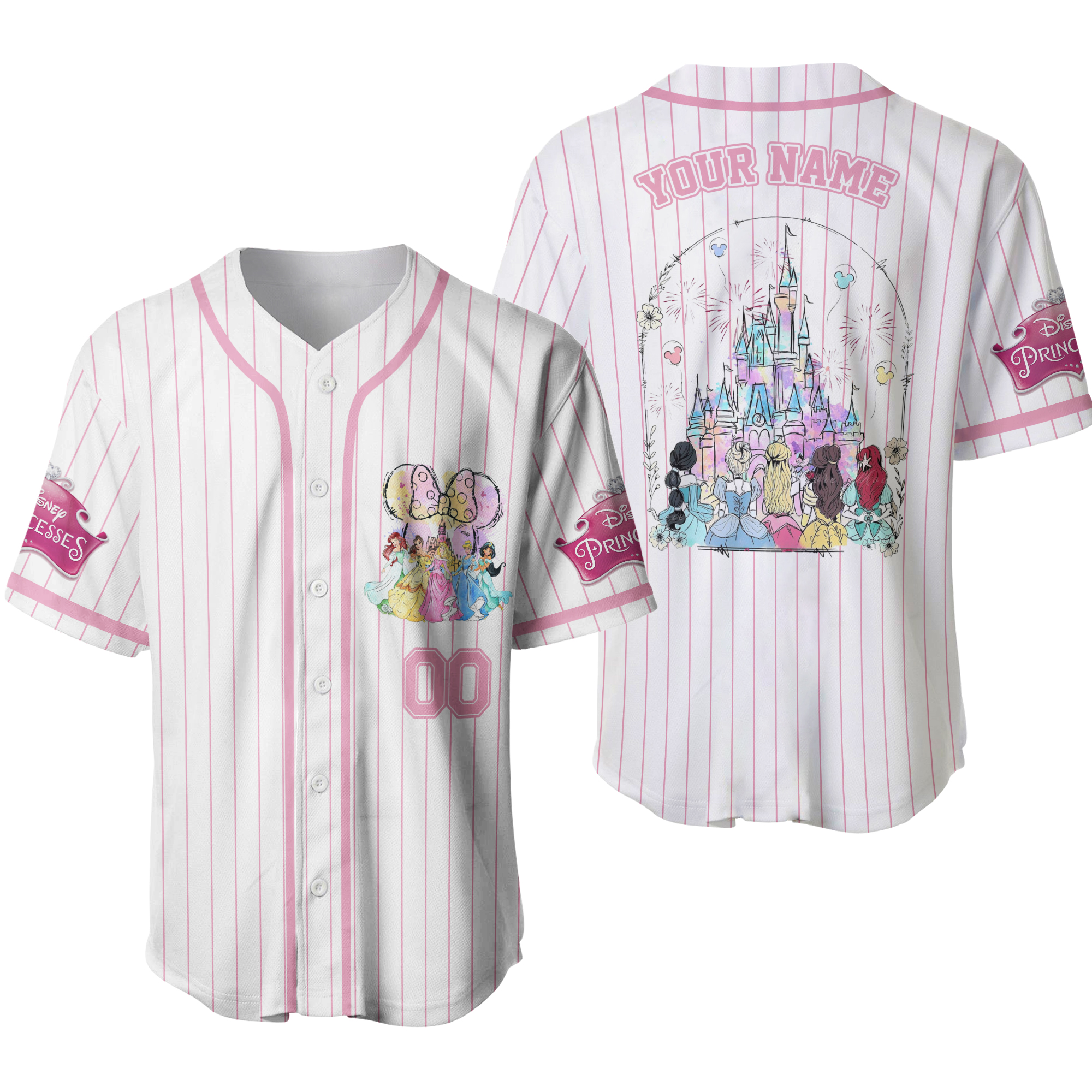 Disneyyy Princess Castle Baseball Jersey Girls Trip