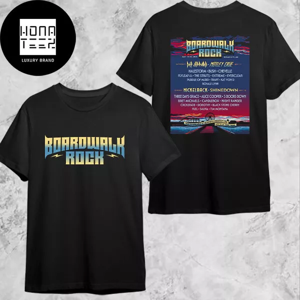 Boardwalk Rock Lineup At Ocean City Md Fan Gifts T-shirt