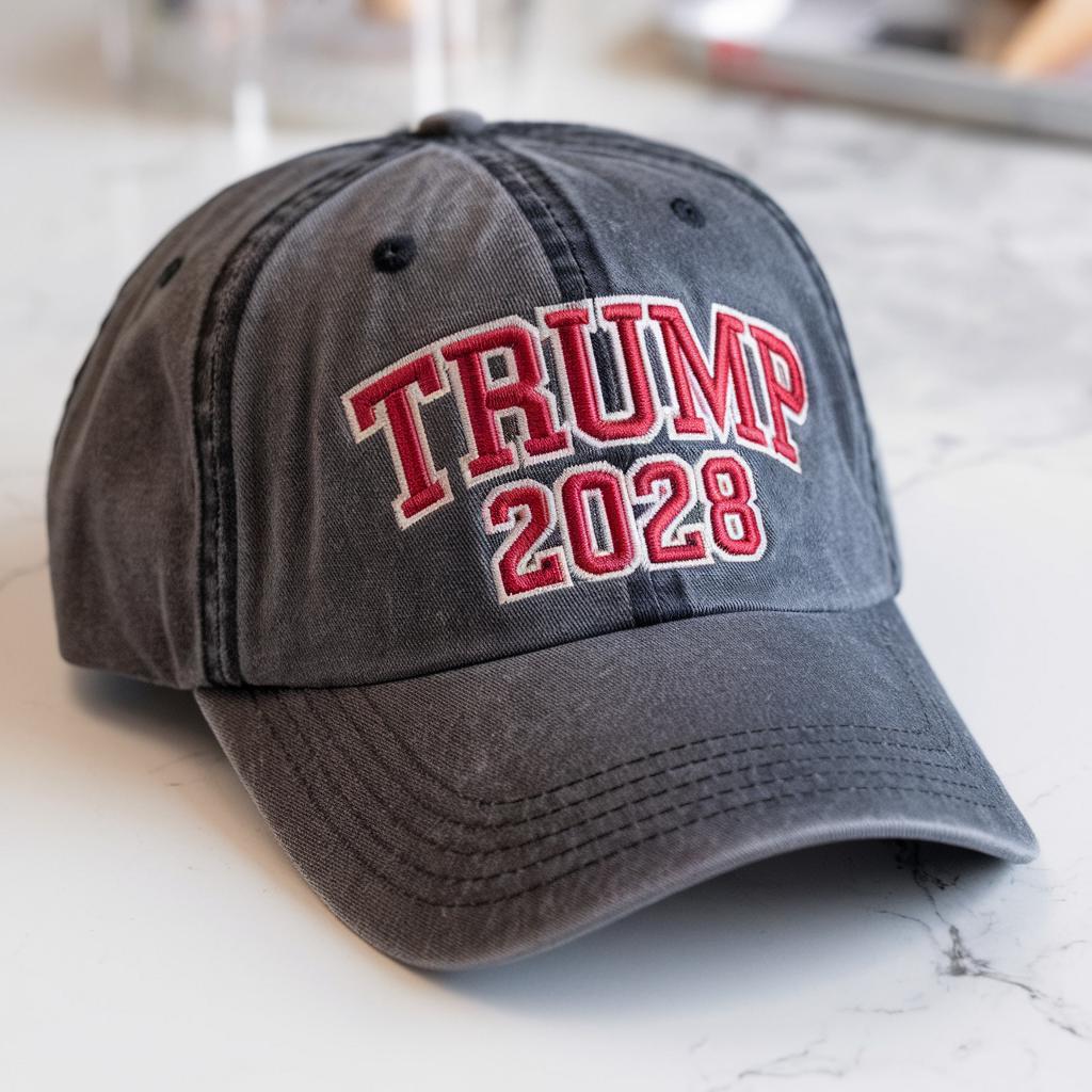 Embroidered Trump 2028 Hat  Embroidered Red Maga Cap, Embroidered Hat