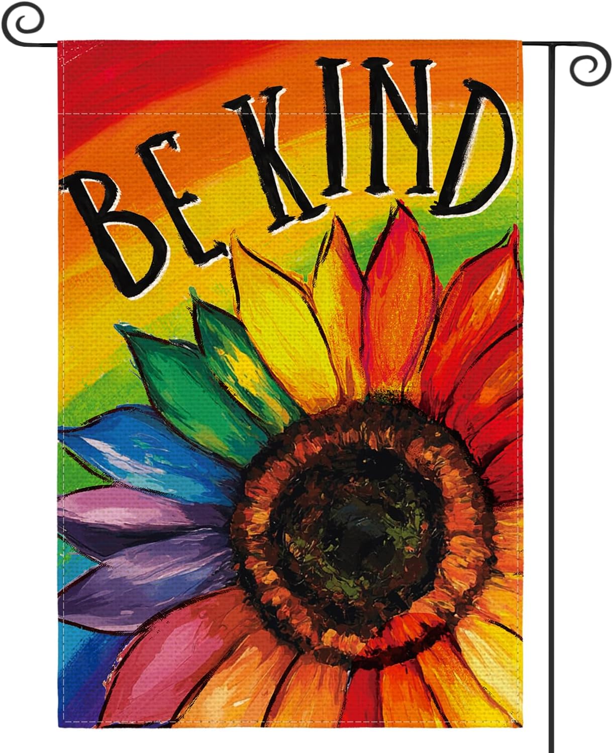 Avoin Colorlife Be Kind Pride Sunflower Garden Flag