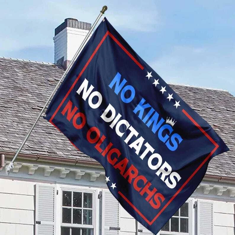 No Kings No Dictators No Oligarchs Anti Trump Fdt Foxtrot Delta Tango Flag