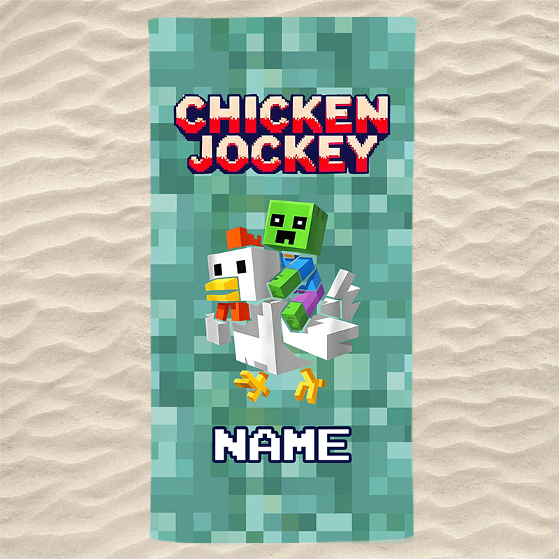 Minecraft Beach Towel, Chicken Jockey, Minecraft Movie