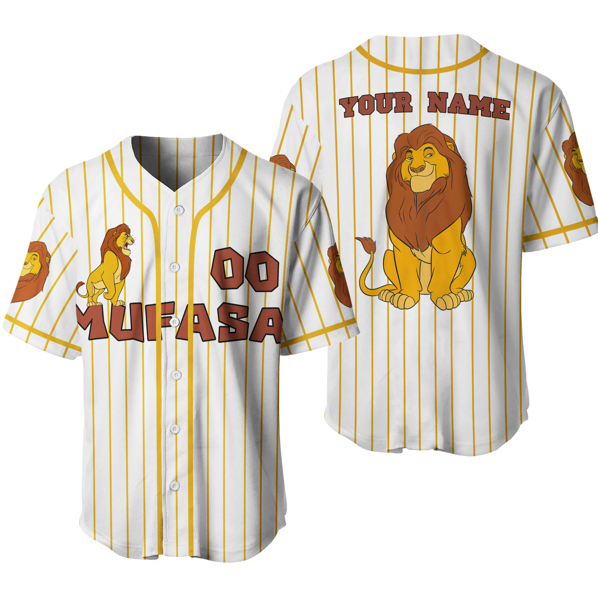 Personalized Mufasa Lion King Baseball Jersey, Disneyyy Mufasa Shirt, Disneyyy Lion King