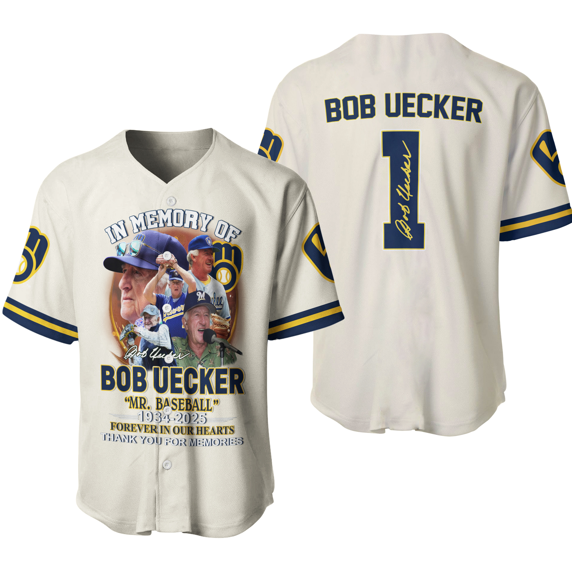 Cute, Bob Uecker Baseball Jersey- Jersey 3d Tour 2025