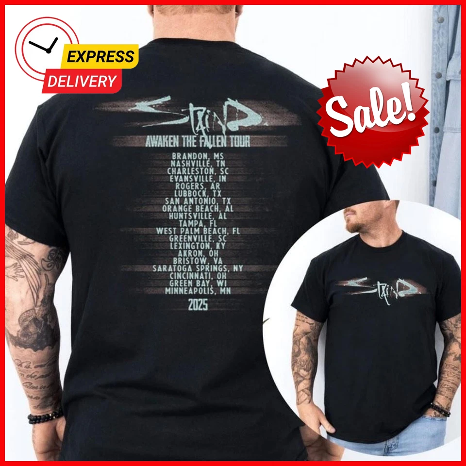 Staind Awaken The Fallen Tour 2025 T-shirt Gift For Fan