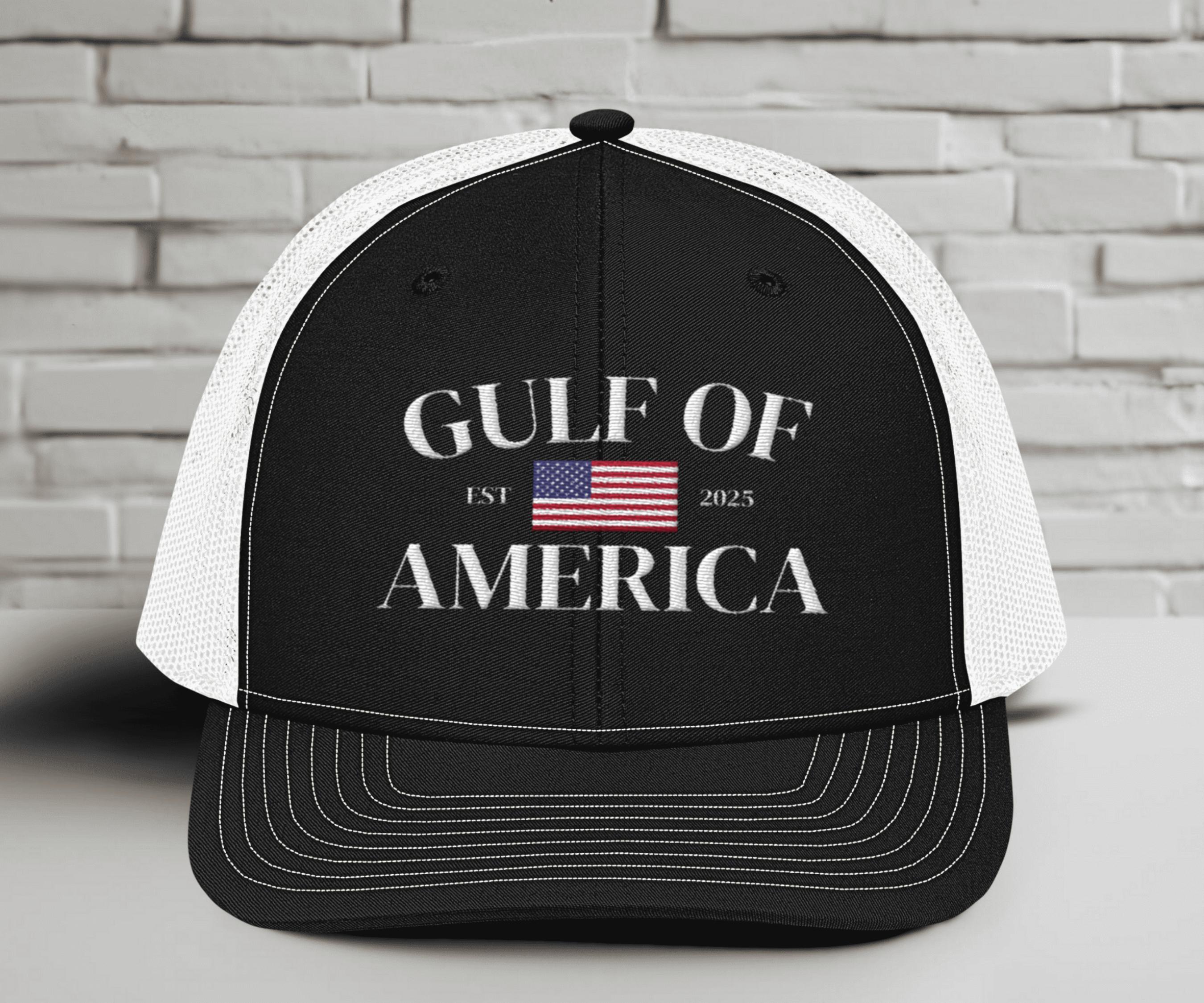 Trump Gulf Of America Embroidered Snapback Trucker Hat, Richardson 112 Hat
