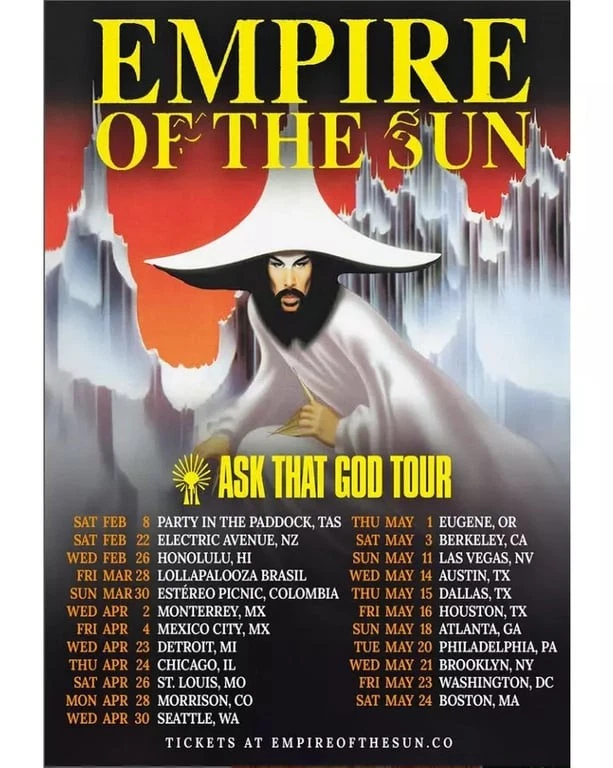 Poster Empire Of The Sun Ask That God Tour 2025 Poste