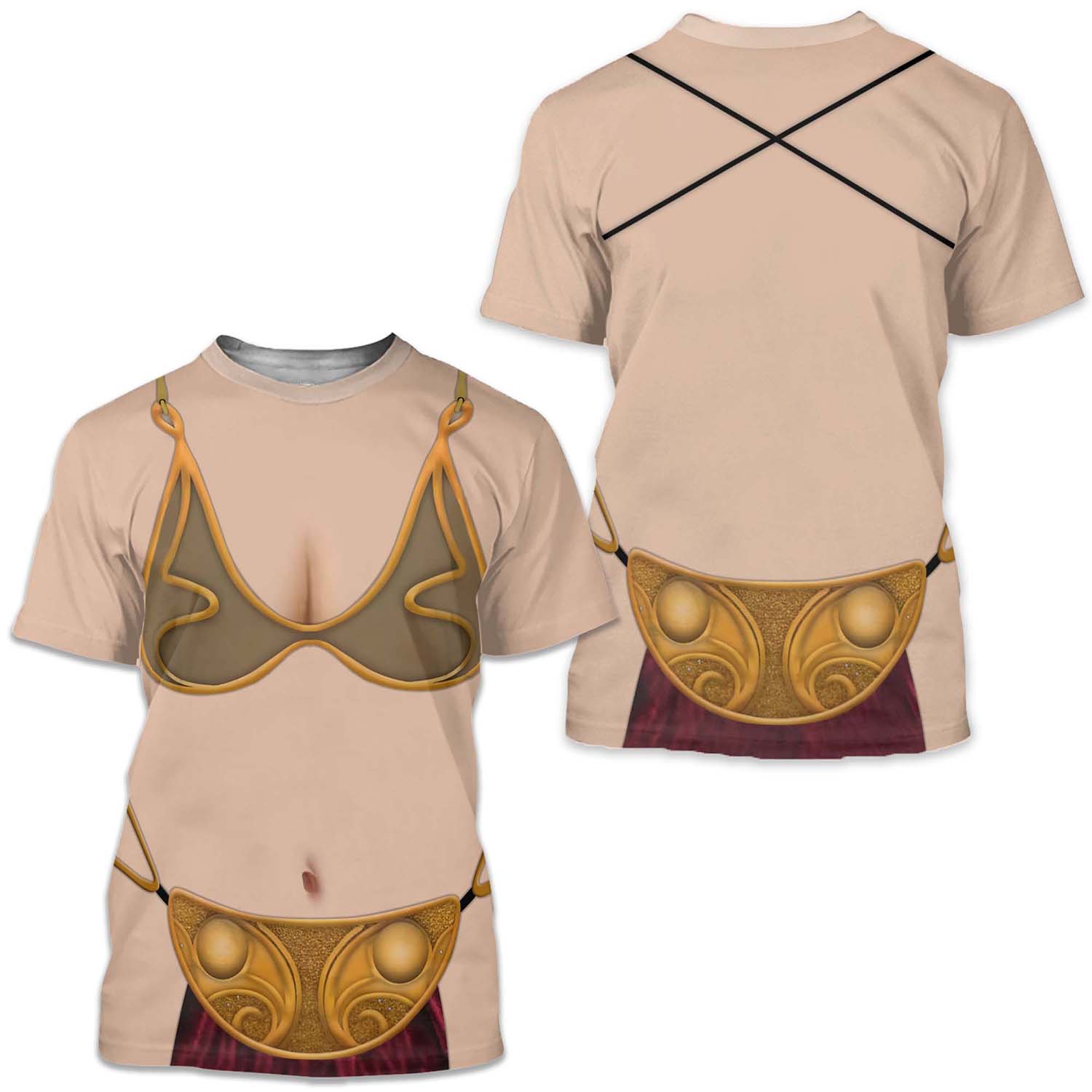 Starr Warss Costume, Leia Slave, Starr Warss 3d T-shirt