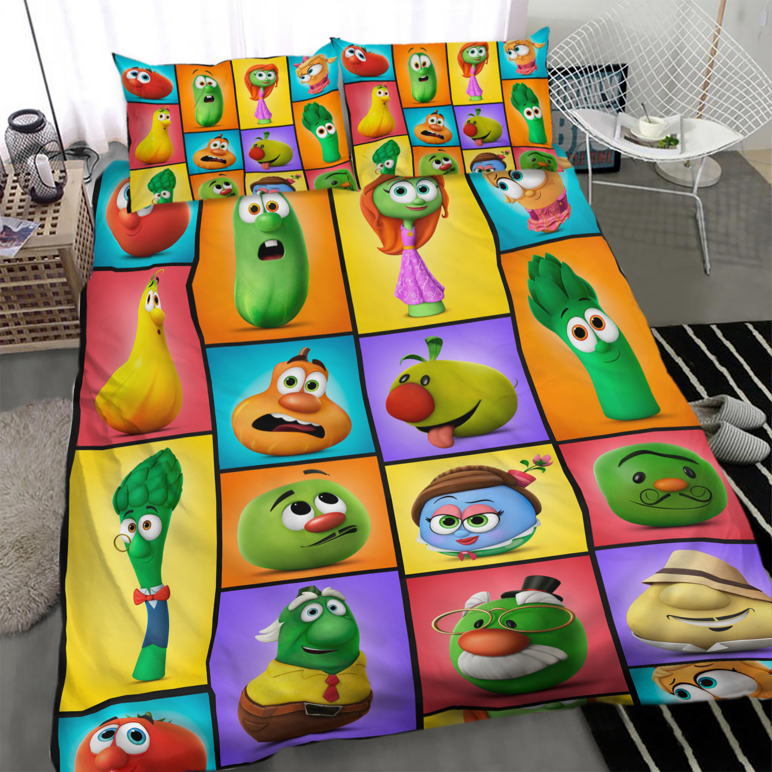 3pcs Bedding Sets Veggie Tales In The House Comforter Sets All Season For Kids