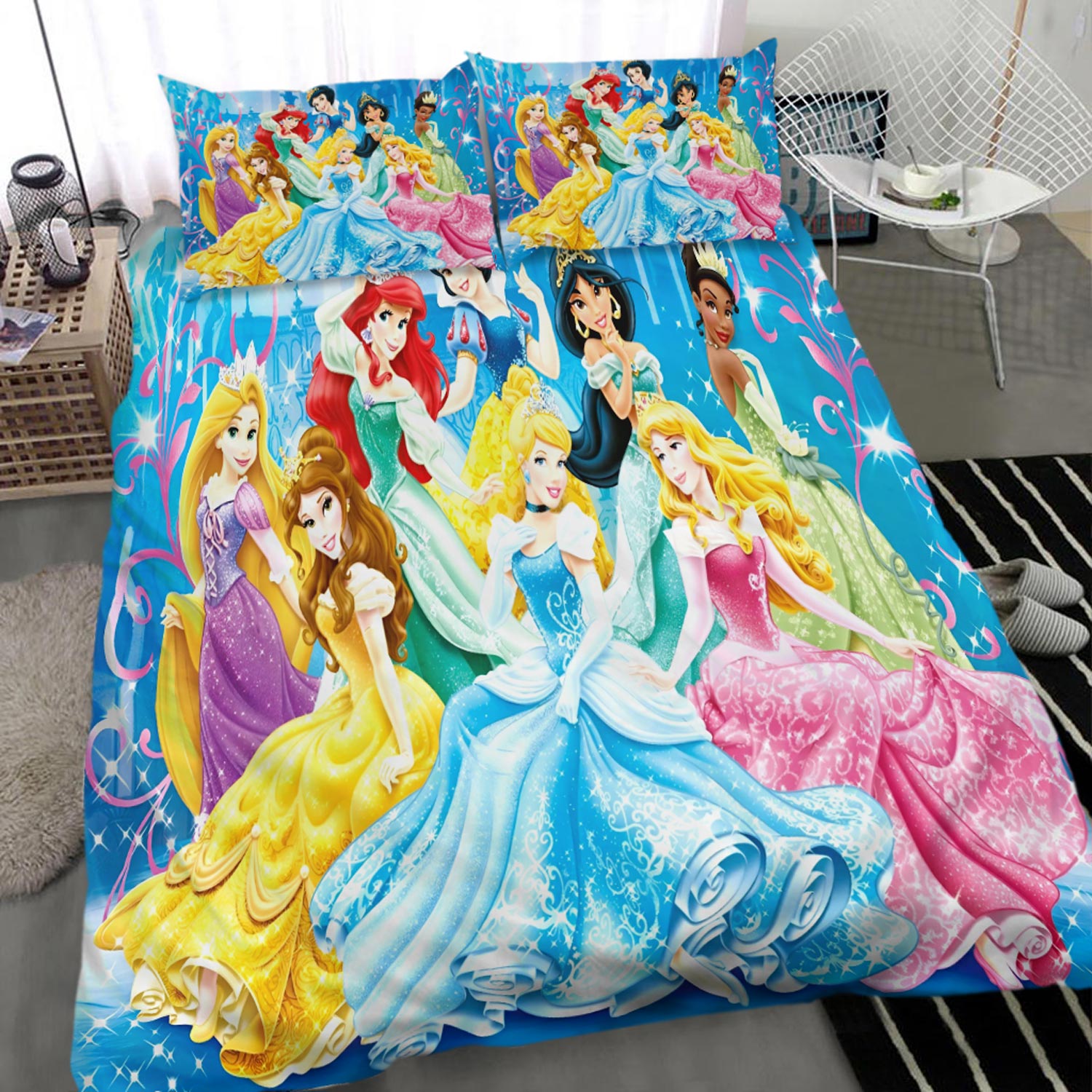 Disneyyy Princess Fairy Tales Bedding Snoww Whitee 3d Print Bedding Set, Bedroom Decor