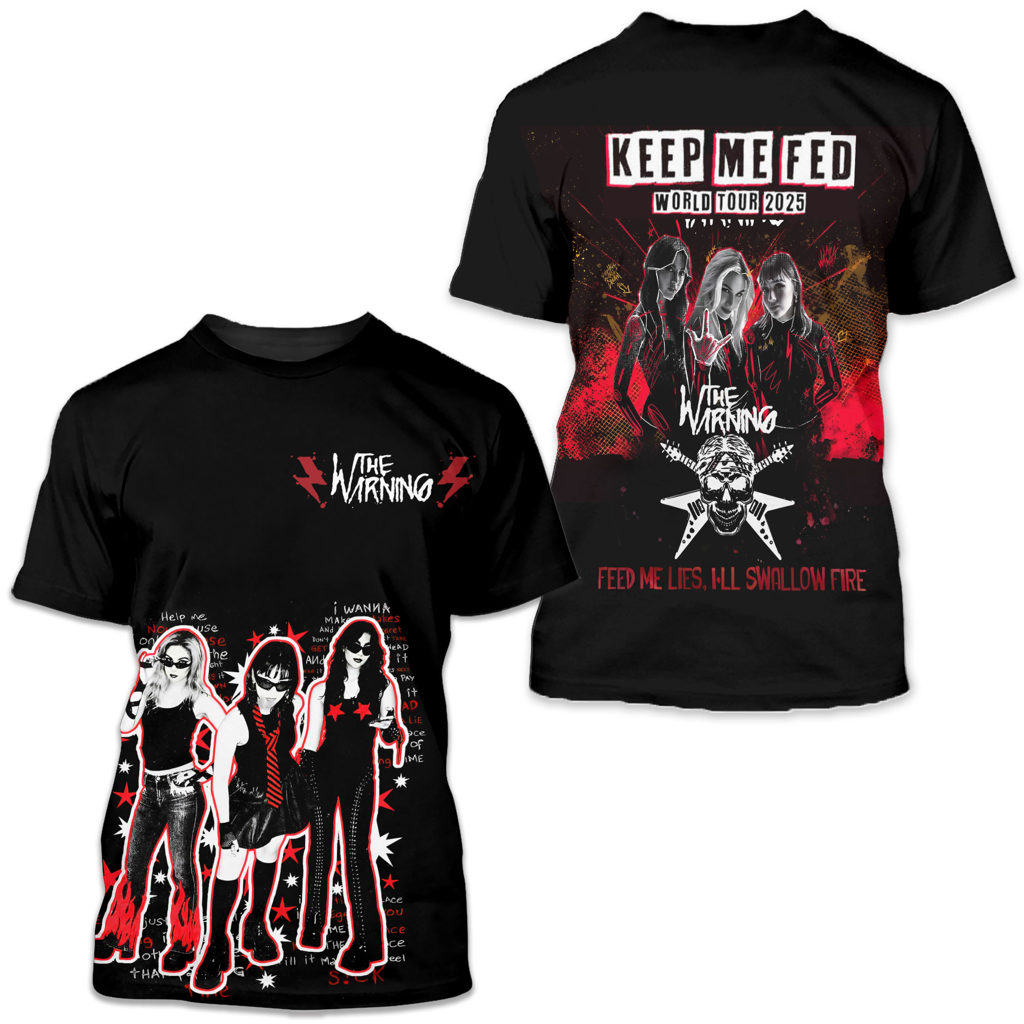 The Warning Keep Me Fed World Tour 2025 3d T-shirt Fan Gift