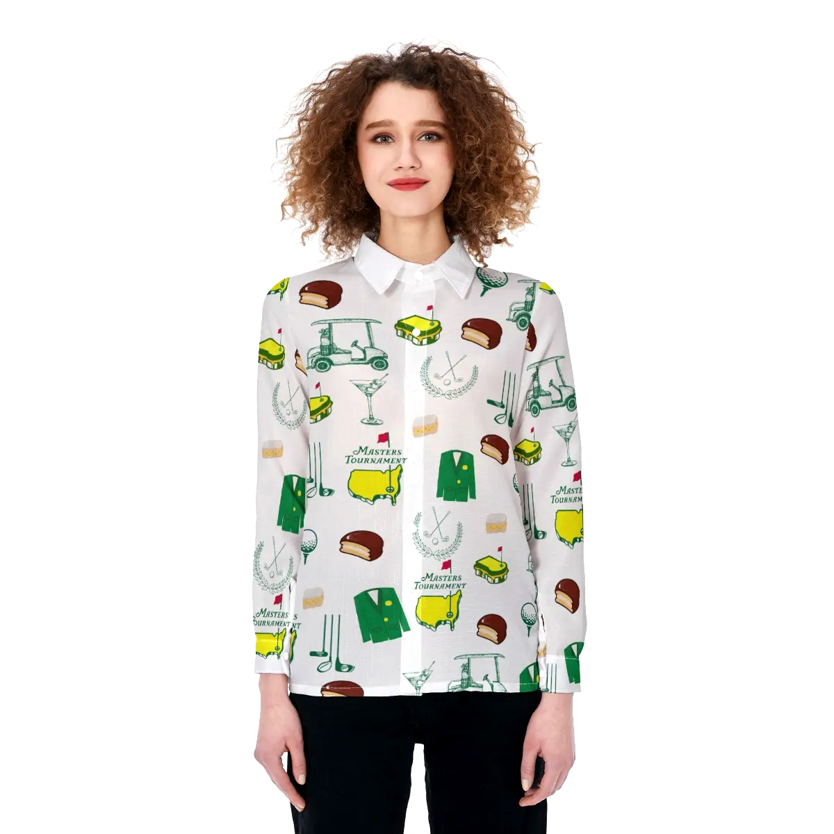 Masters Tournament Linen Shirt, The Masters Golf Blouse Women Shirt