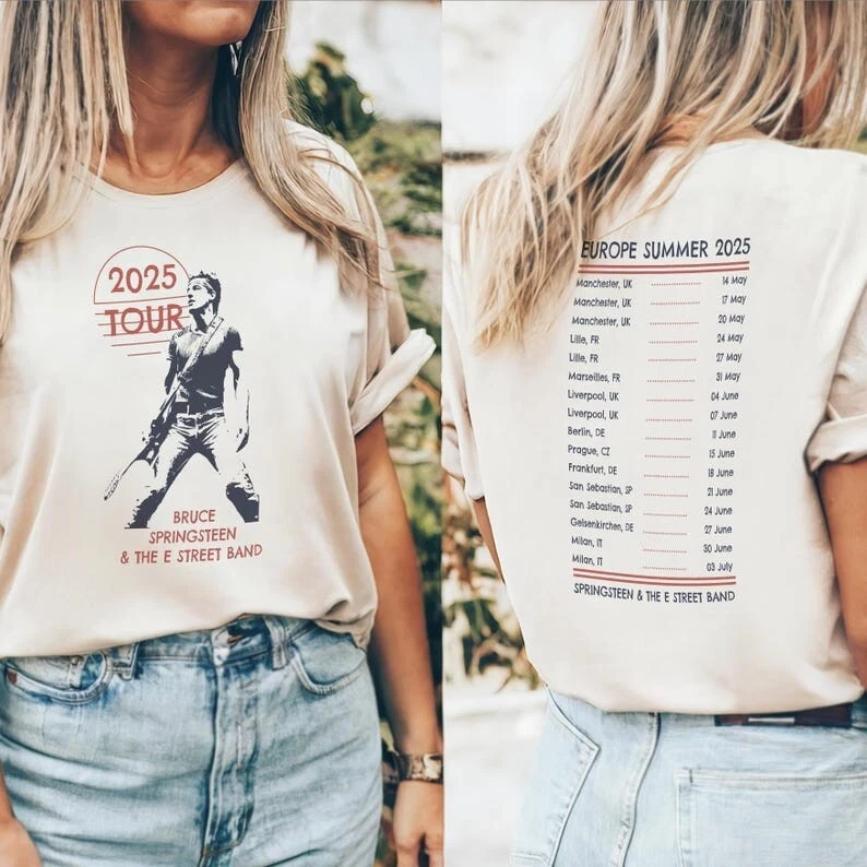 Bruce Springsteen Tour 2025 Concert Shirt, E Street Band Shirt