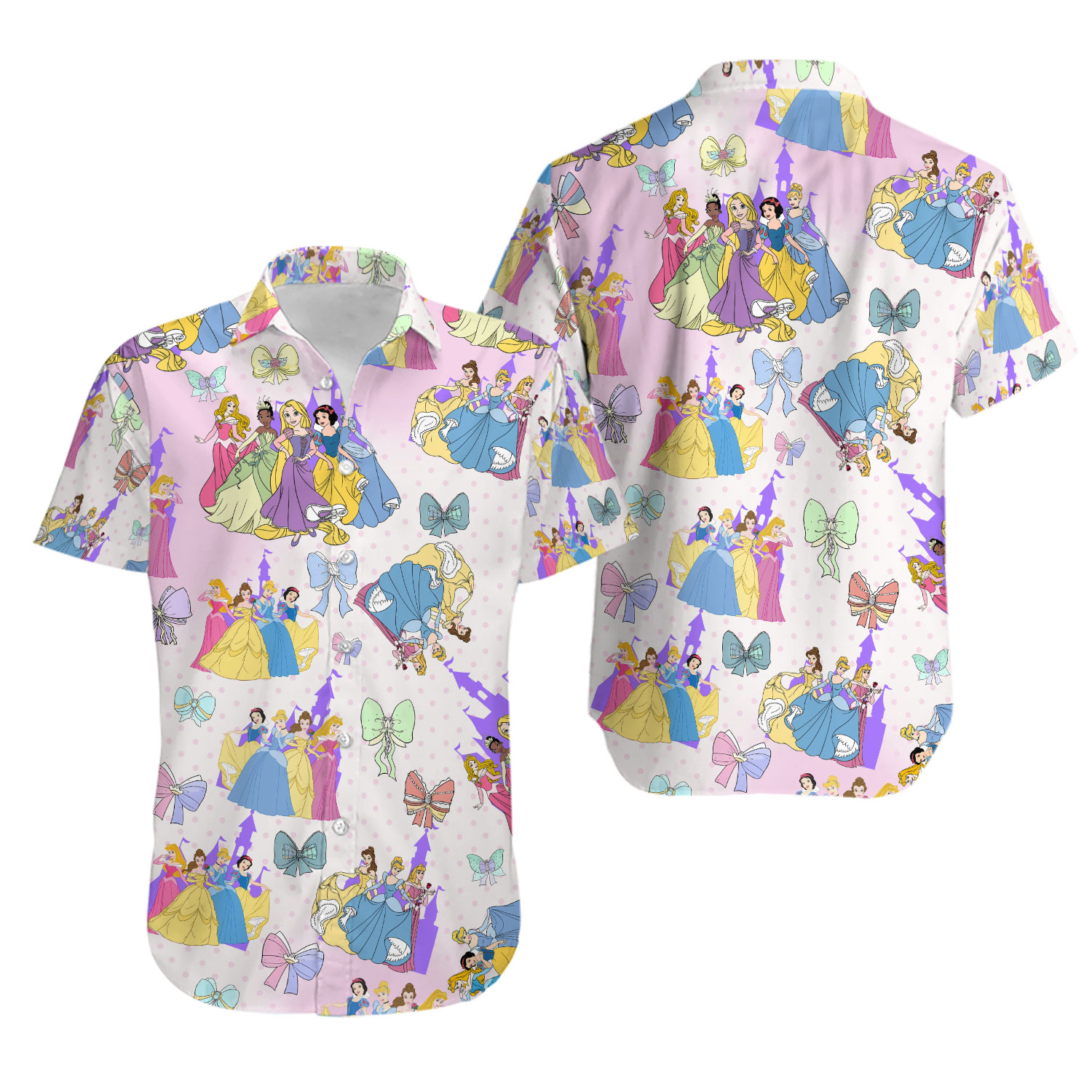 Disneyyy Princess Hawaiian Shirt, Princess Coquette Hawaiian Shirt And Short