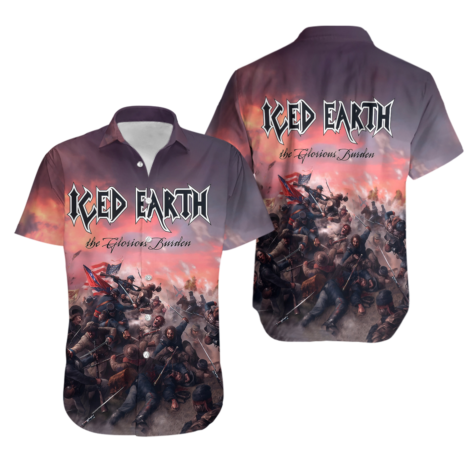 Iced Earth The Glorious Burden Album Cover Hawaiian Shirt