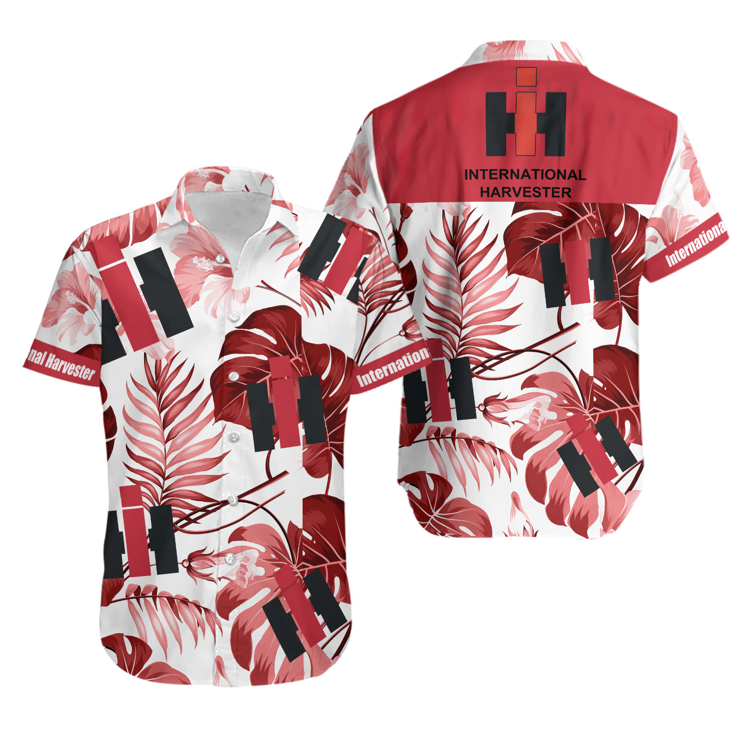 International Harvester Hawaiian Shirt, Tropical Vacation Hawaiians, Gift For Vacation