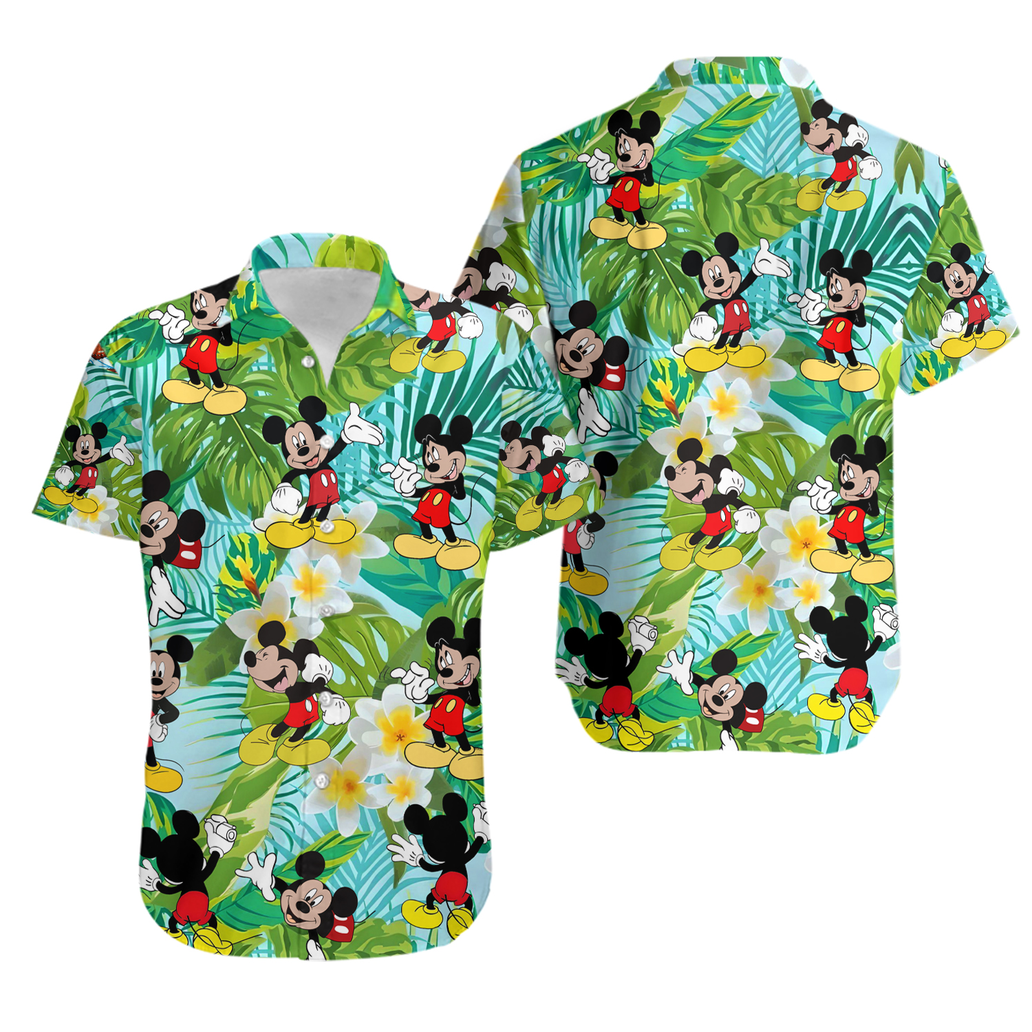 Mickeyy Mouse Hawaiian Shirt Button Down Unisex Adults S-5xl