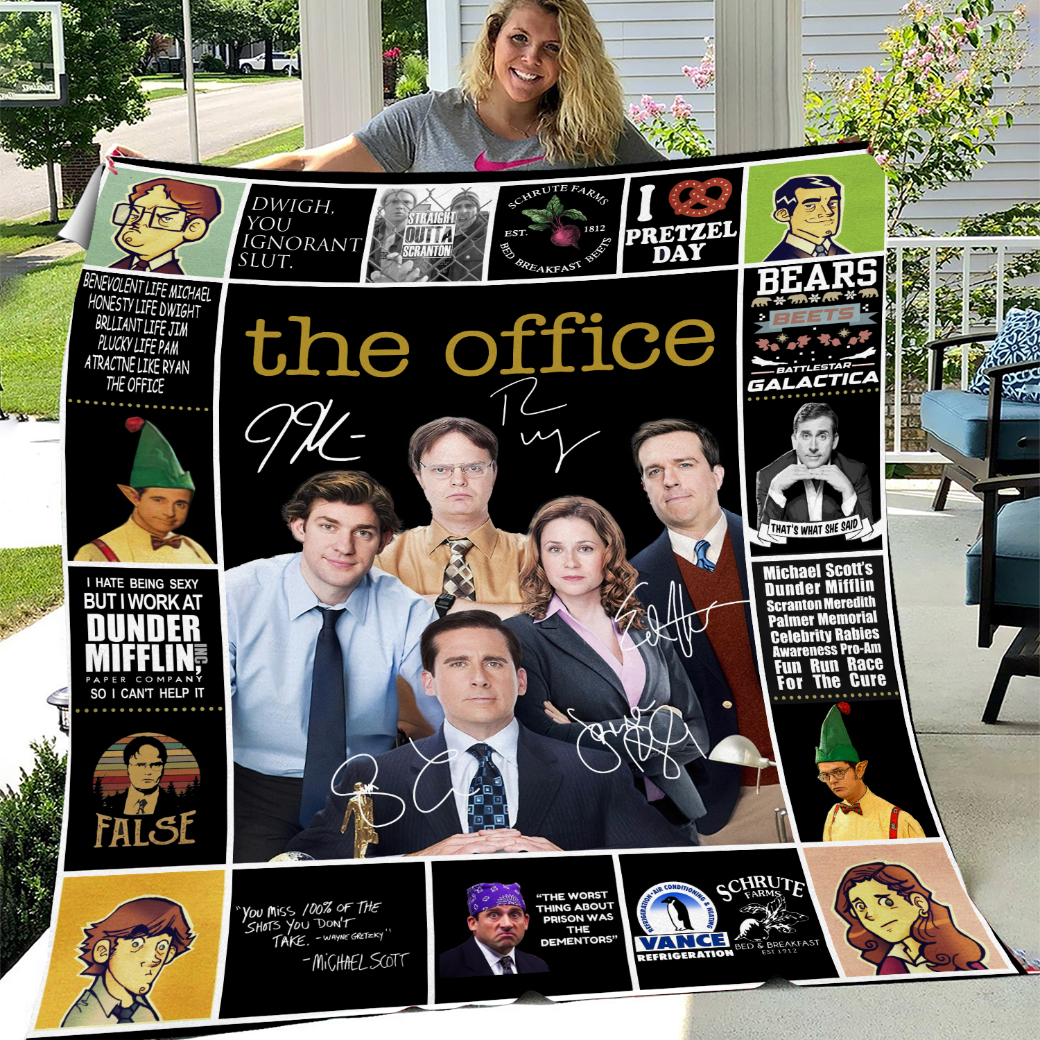 The Office Tv Series Fleece Blanket, The Office Fans Fleece Blanket