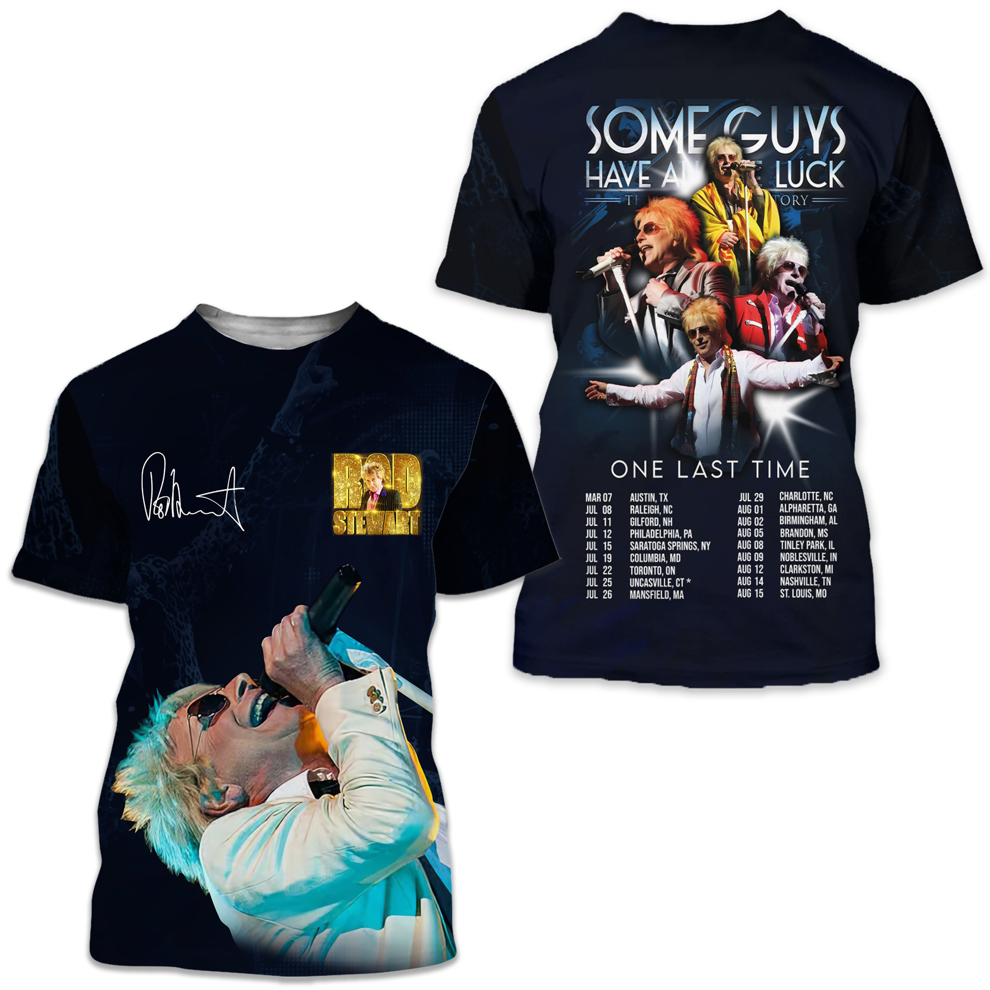 Rod Stewart One Last Time Tour 2025 3d Shirt