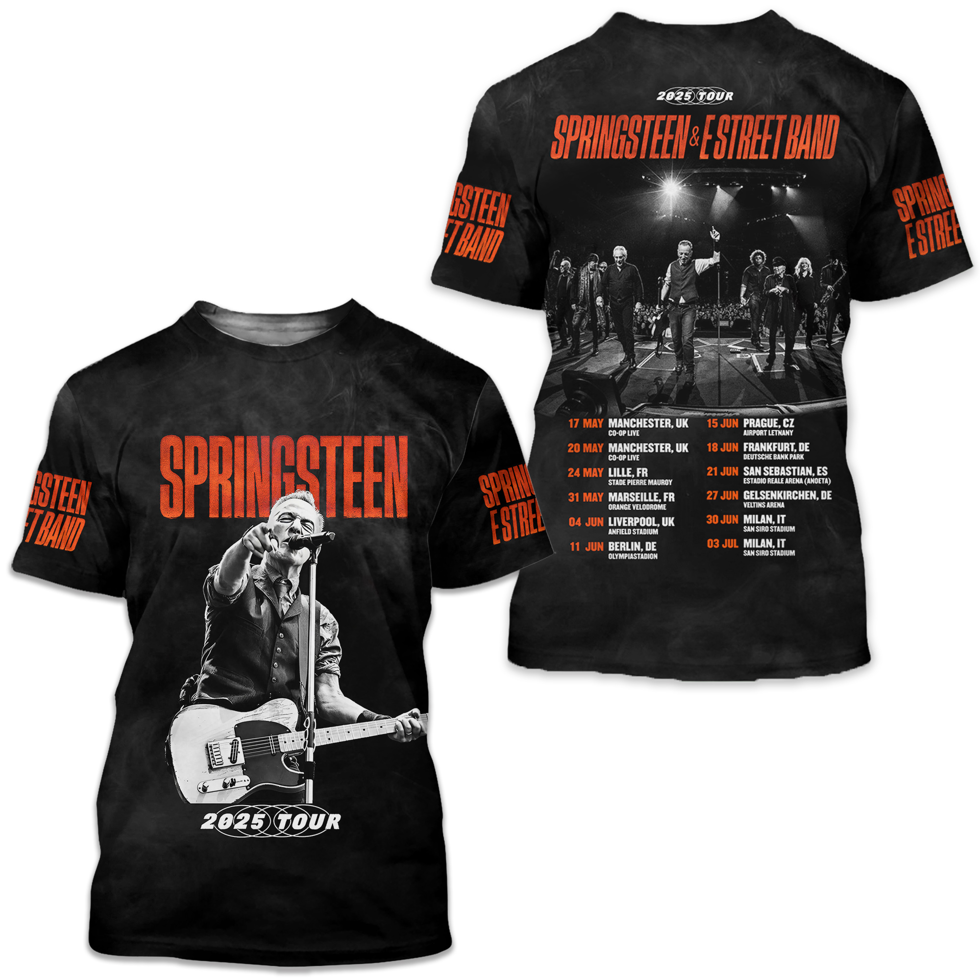 2025 Tour Bruce Springsteen X E Street Band 3d Shirt
