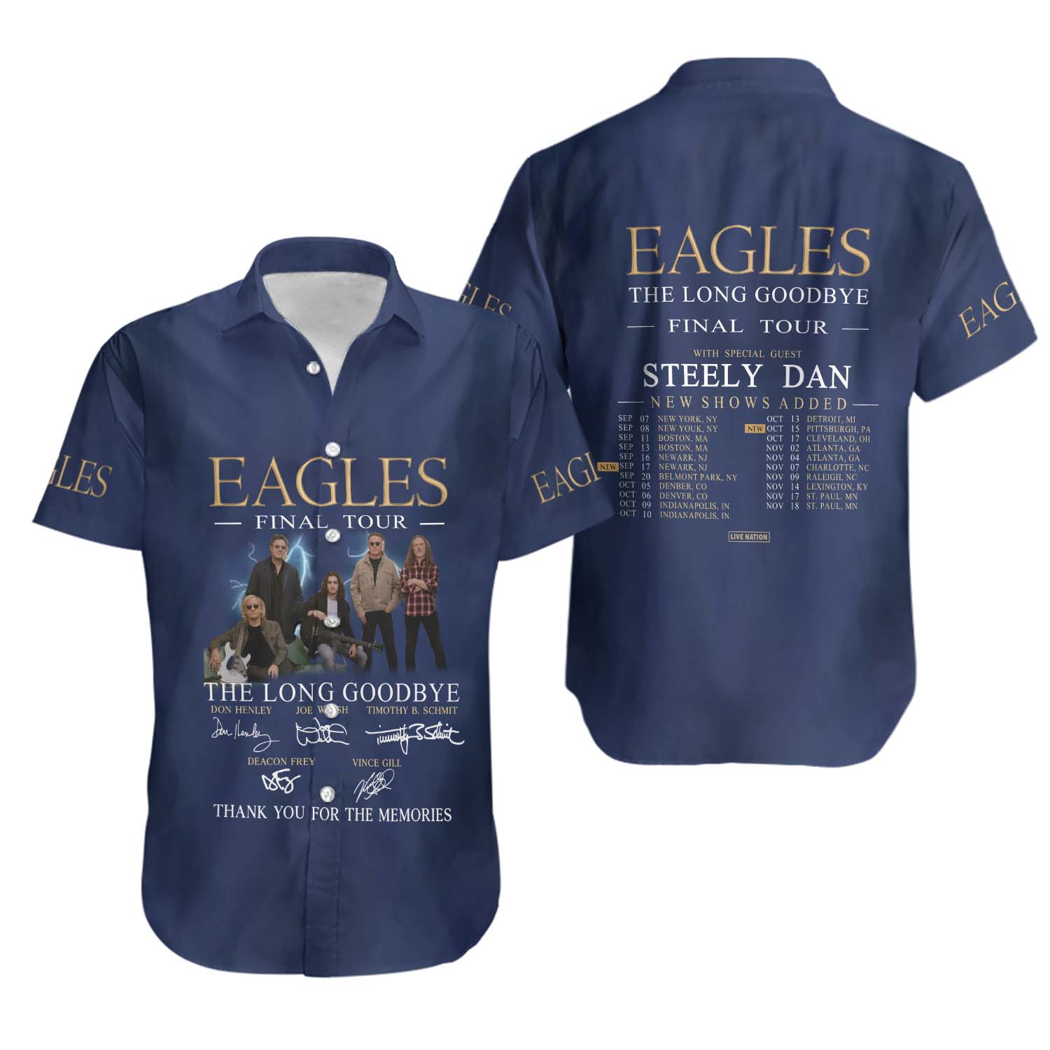 Eagles Band 3d Hawaiian Shirt  Gift For Men Women