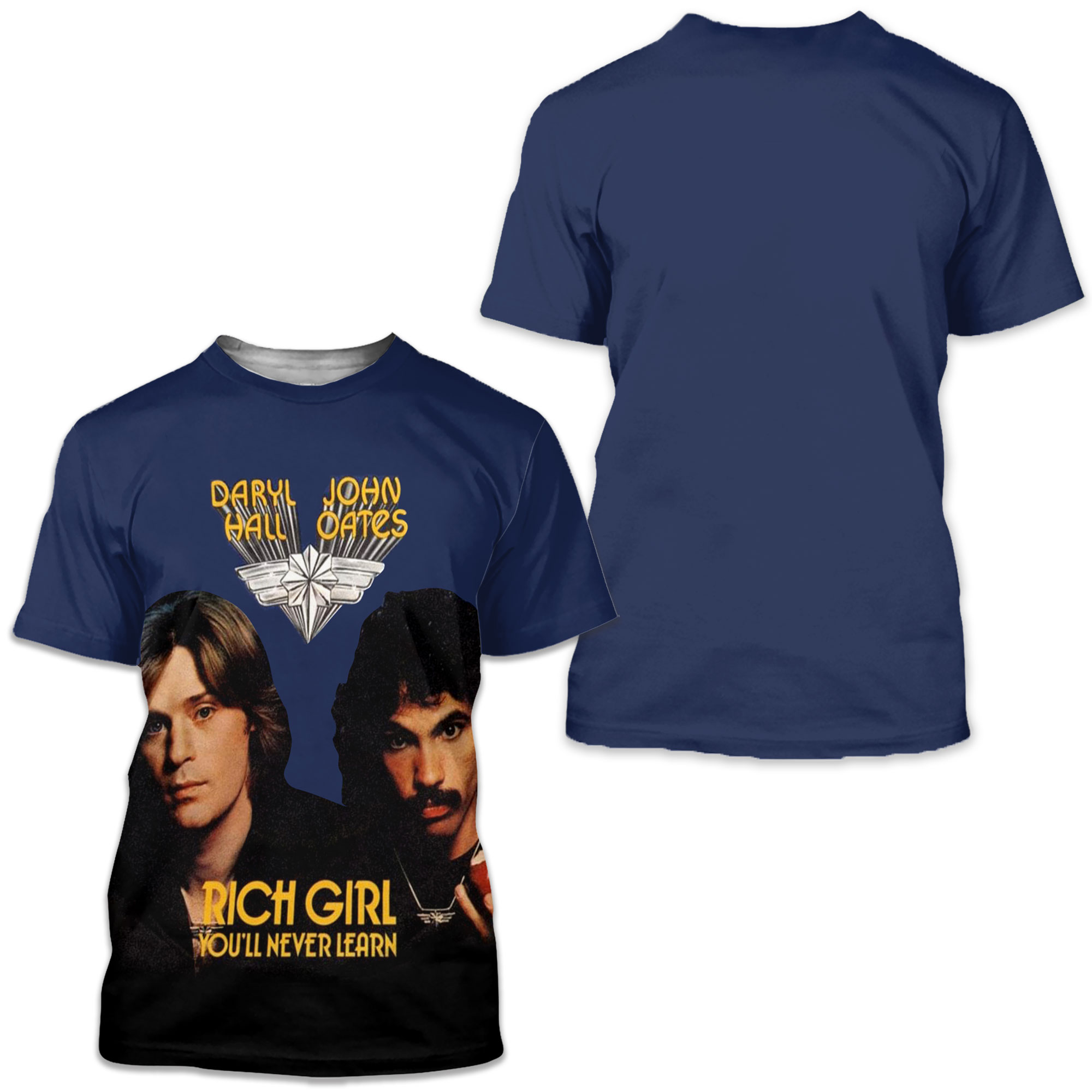 Rich Girl Song By Daryl Hall And John Oates 3d T-shirt