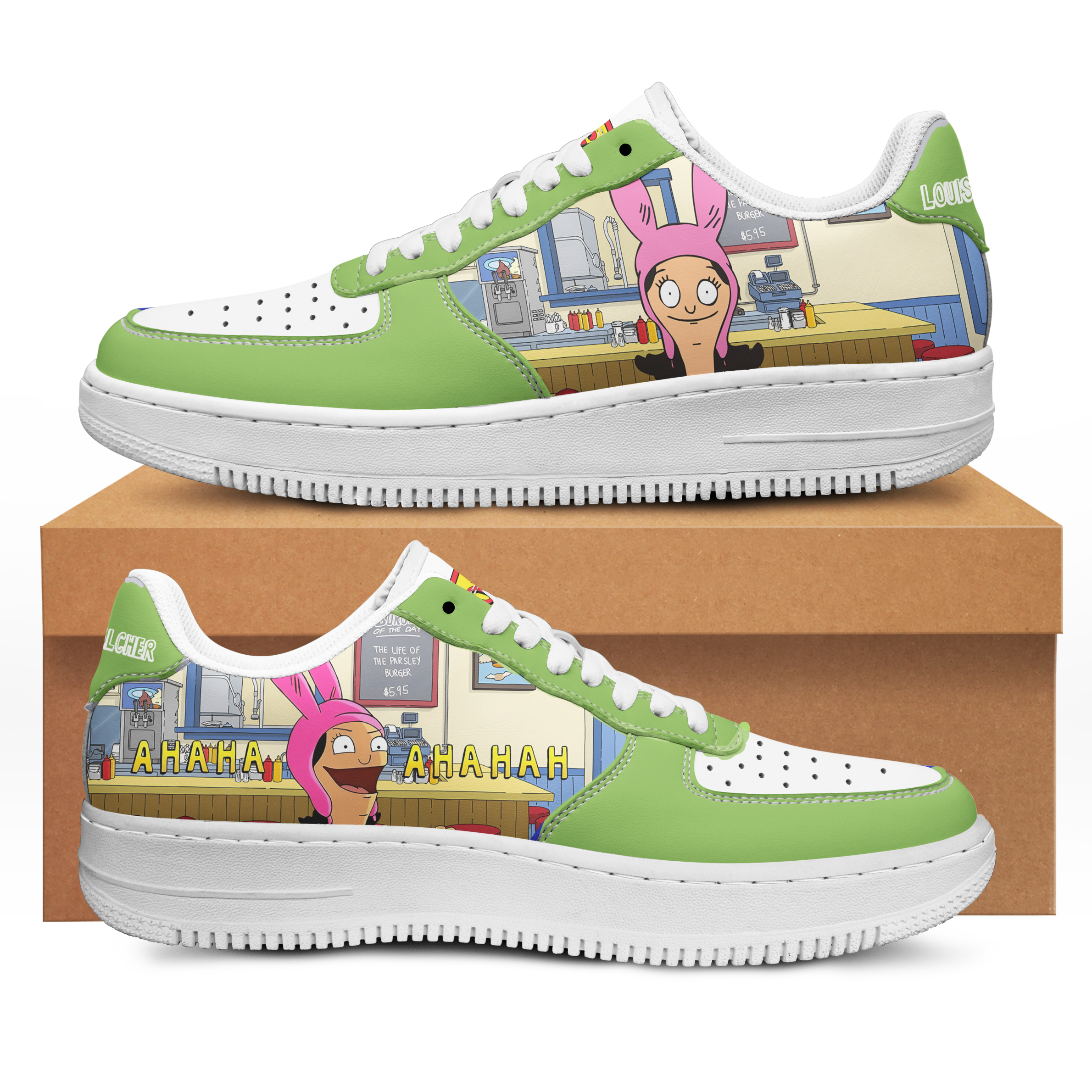 Louise Belcher Bob's Burger Sleather Low Top Sneakers