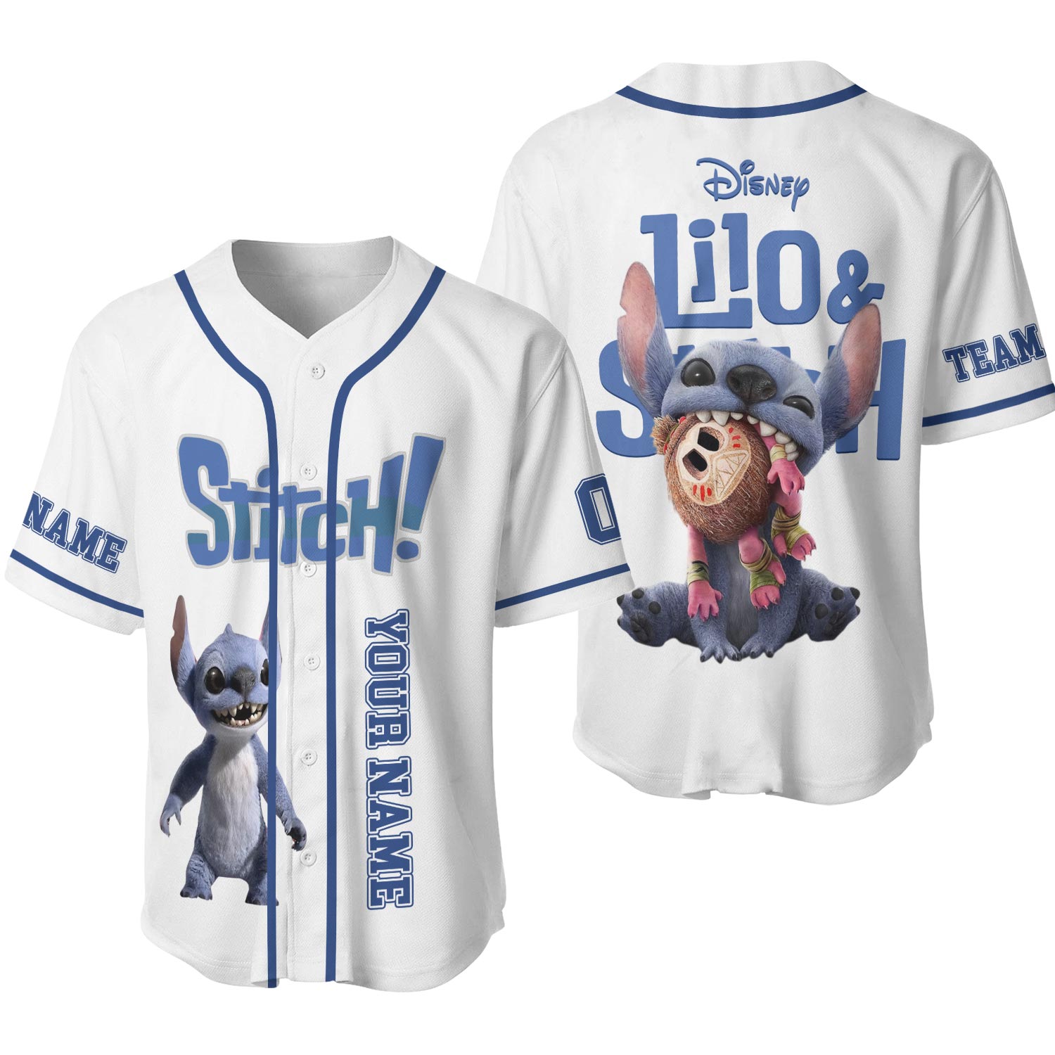 Custom Stitchh Baseball Jersey, Lilo & Stitchh Disneyyy Baseball Jersey