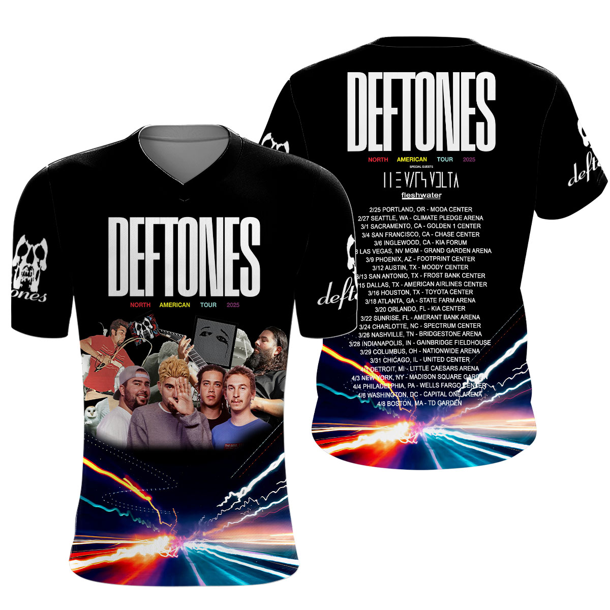 Deftone 2025 Tour Date 3d T-shirt, Unisex All Size, Gift For Fans