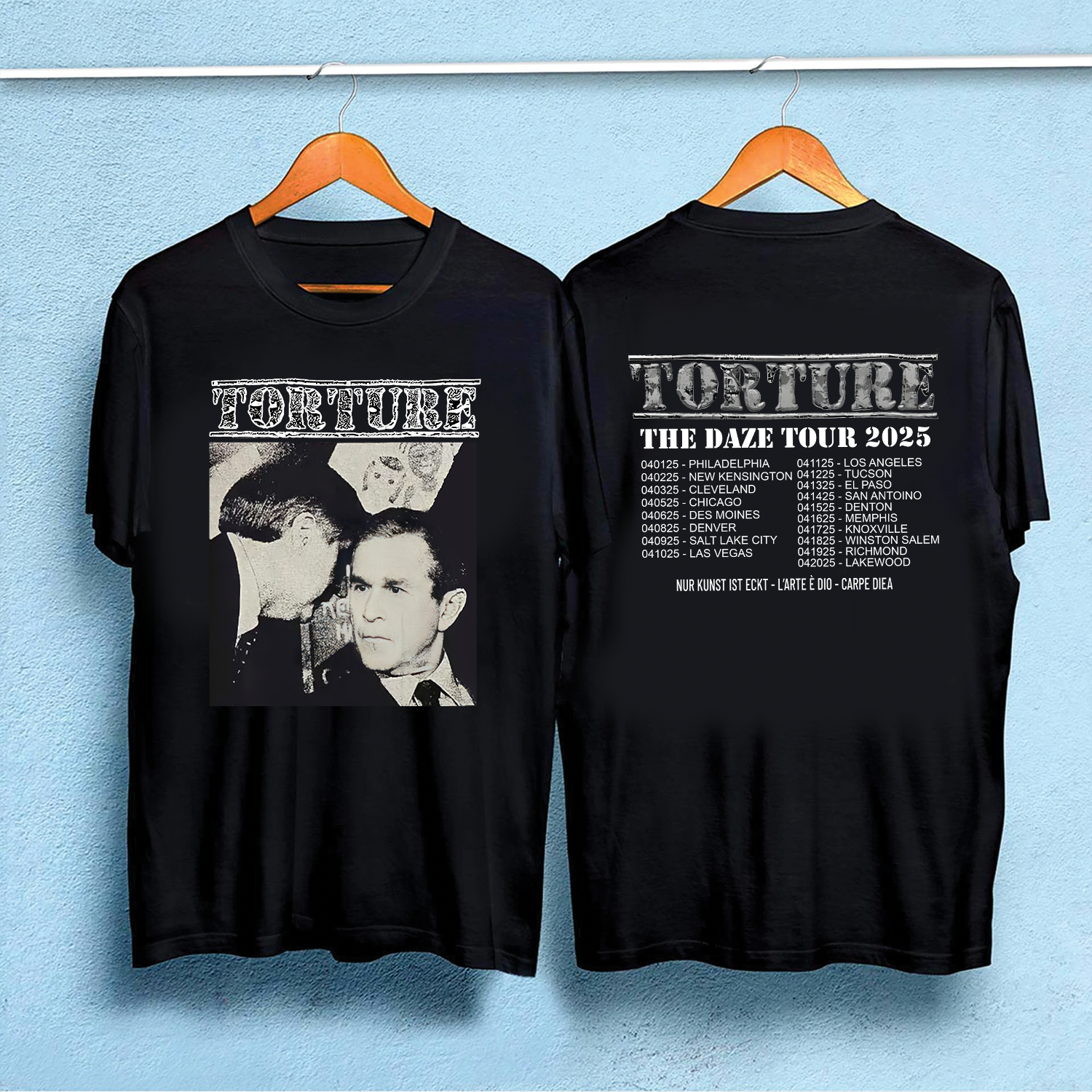 Torture The Daze Tour 2025 Exclusive Tour Merchandise Two Sides Unisex T-shirt