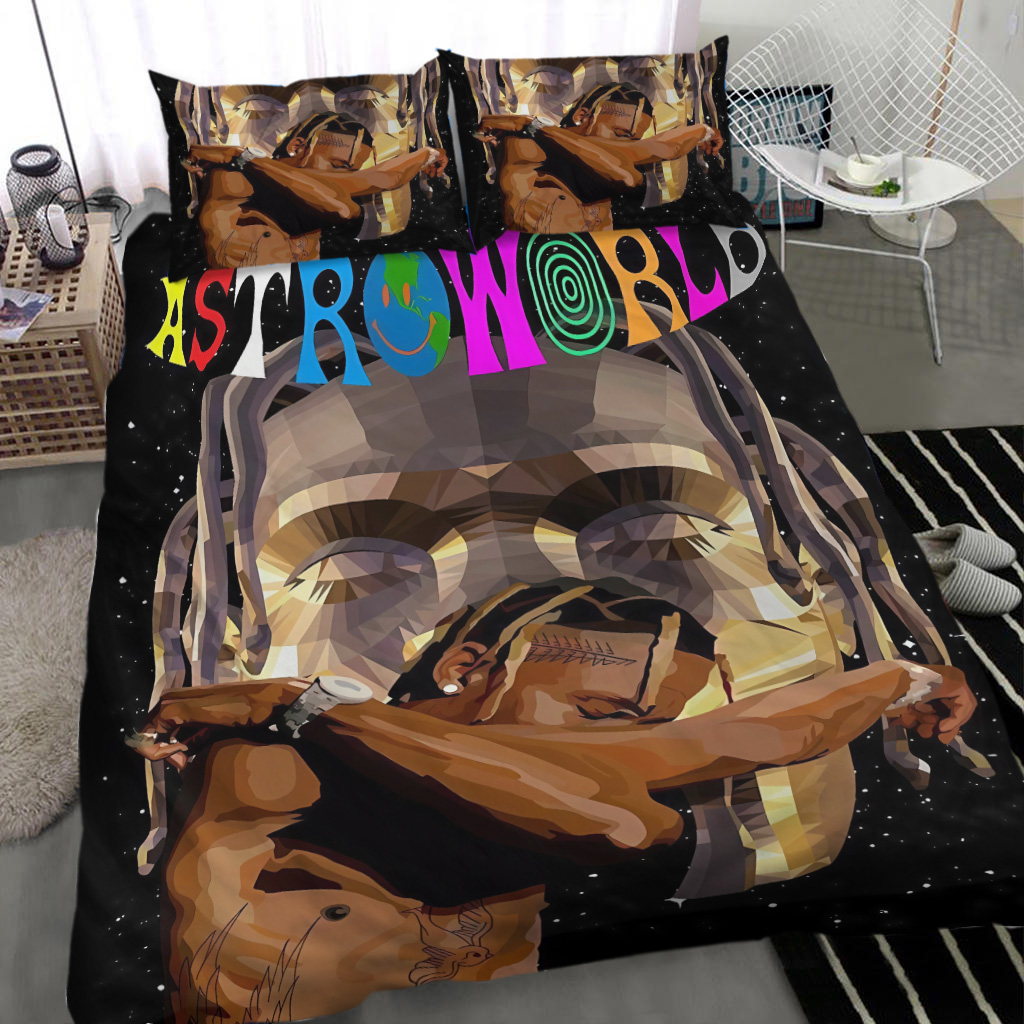 Rapper Travis S-scott Bedding Set, Bedroom Decoration