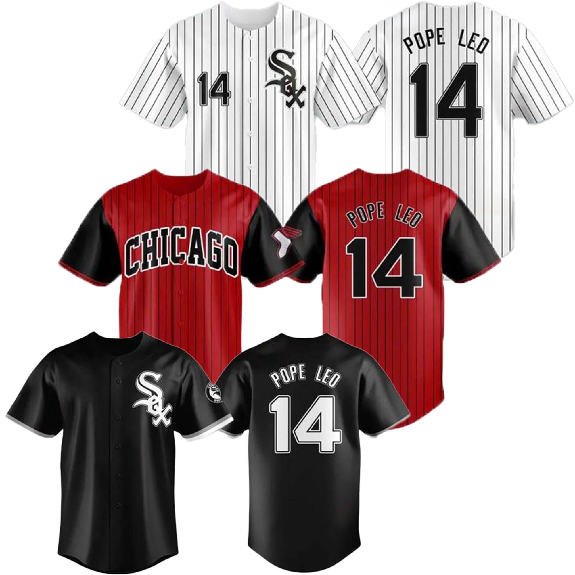 White Sox Pope Leo Xiv Jersey – 2025 City Connect Catholic Baseball Jersey Shirt