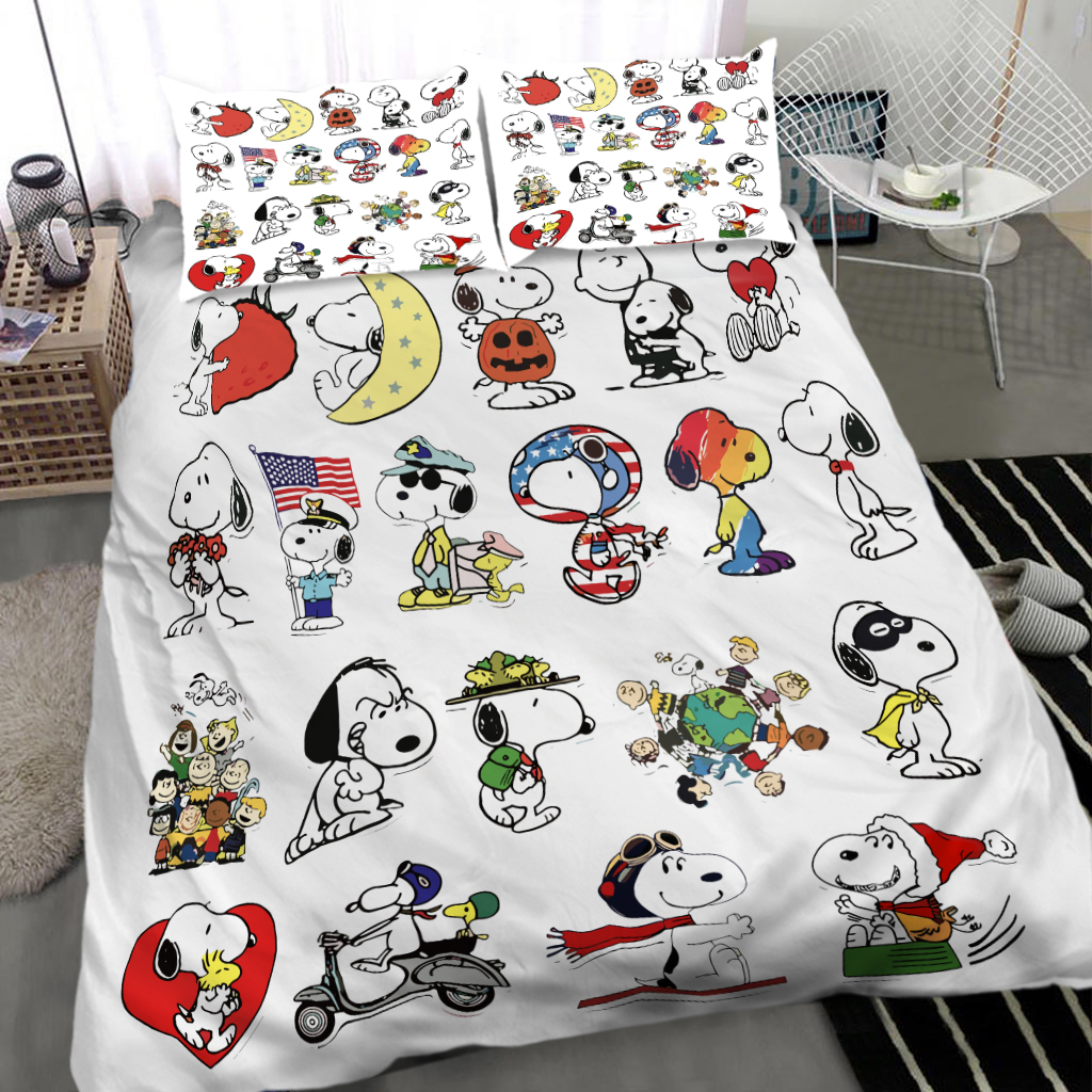 Cartoon Snoopy Bedding Set, Home Decor