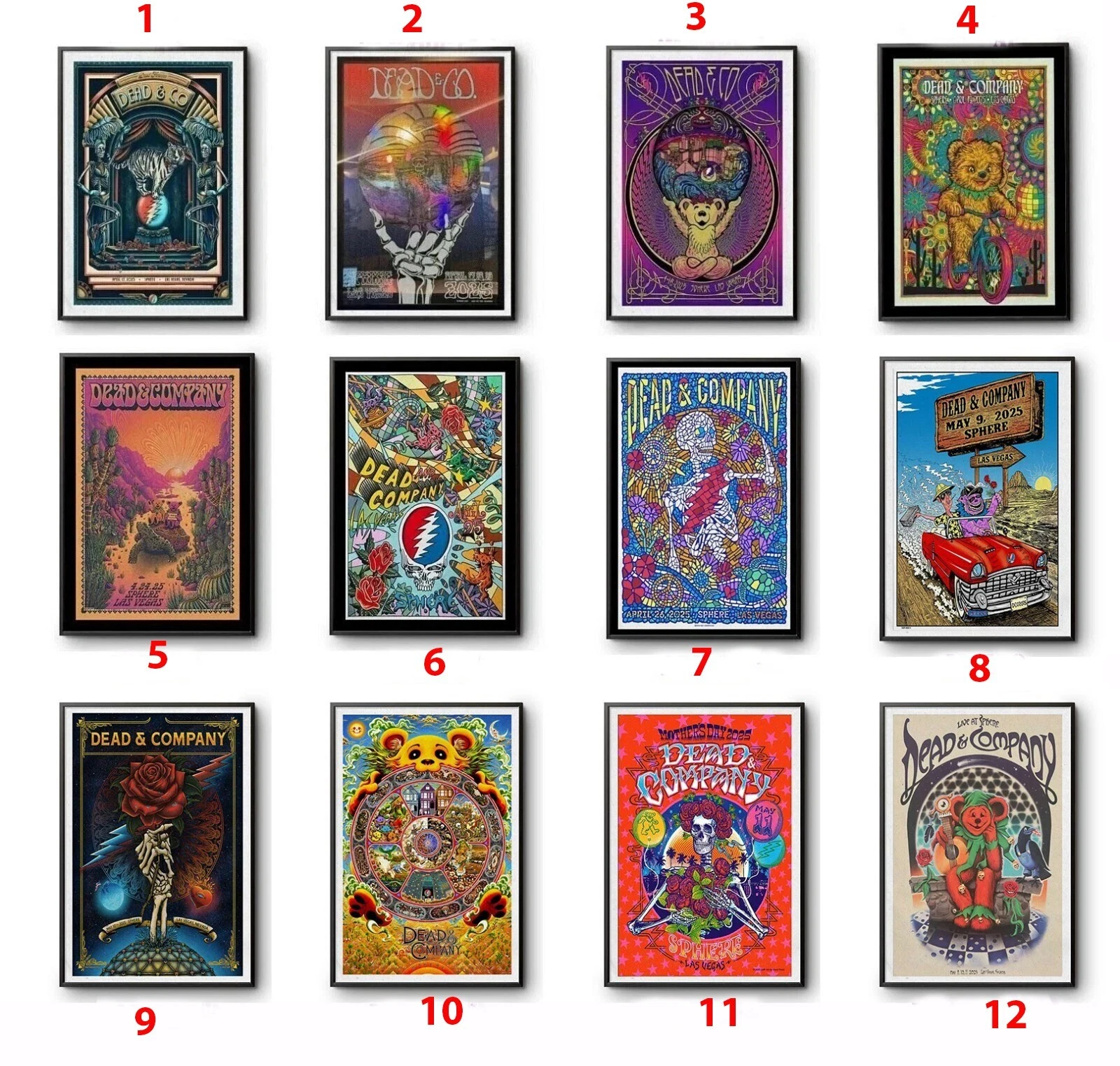 New! Dead &amp; Company At Sphere In Las Vegas, Nv On Apr 26 2025 Tour Poster