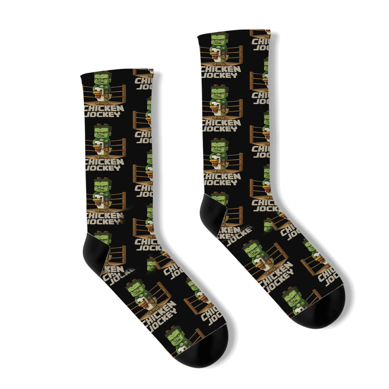 Chicken Jockey Funny Socks
