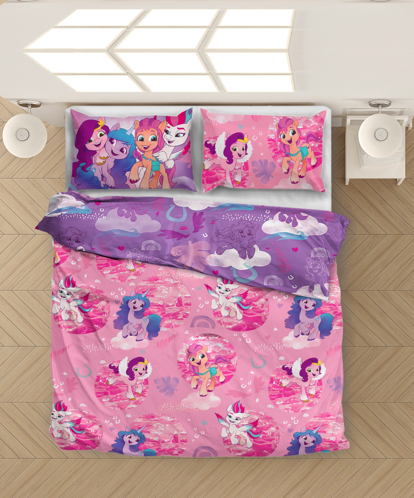 My Little Pony "friendship &amp; Ponies" Kids Reversible Bed Set
